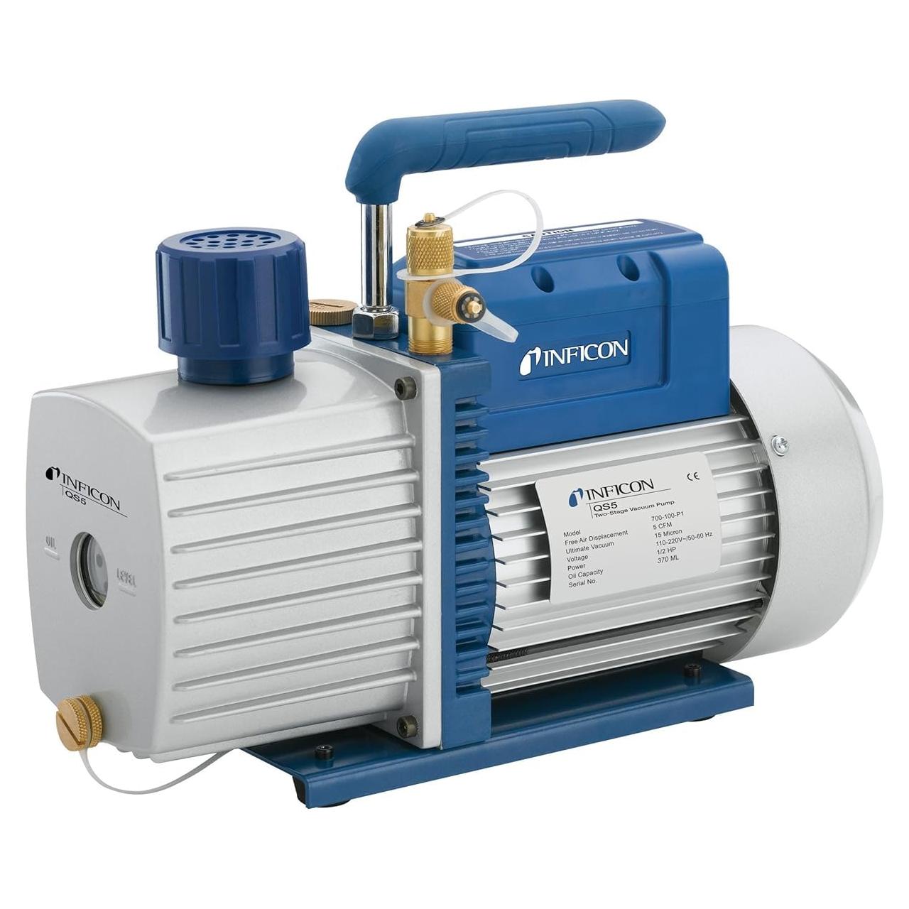 Bomba de Vacío Inficon QS5 5 CFM 110V/220V Doble Voltaje