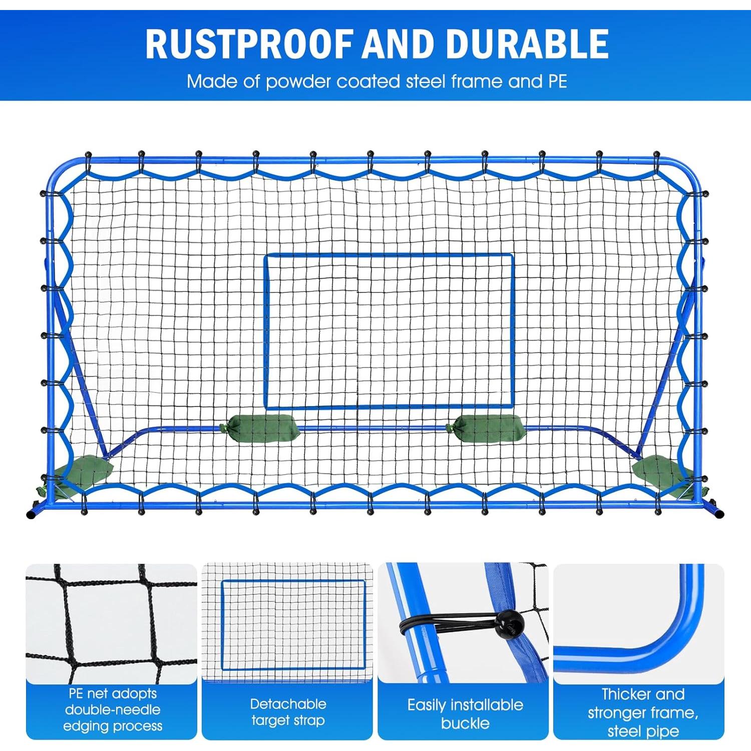 Red de Rebounder de Fútbol Winthai 1.13x1.13m Entrenamiento