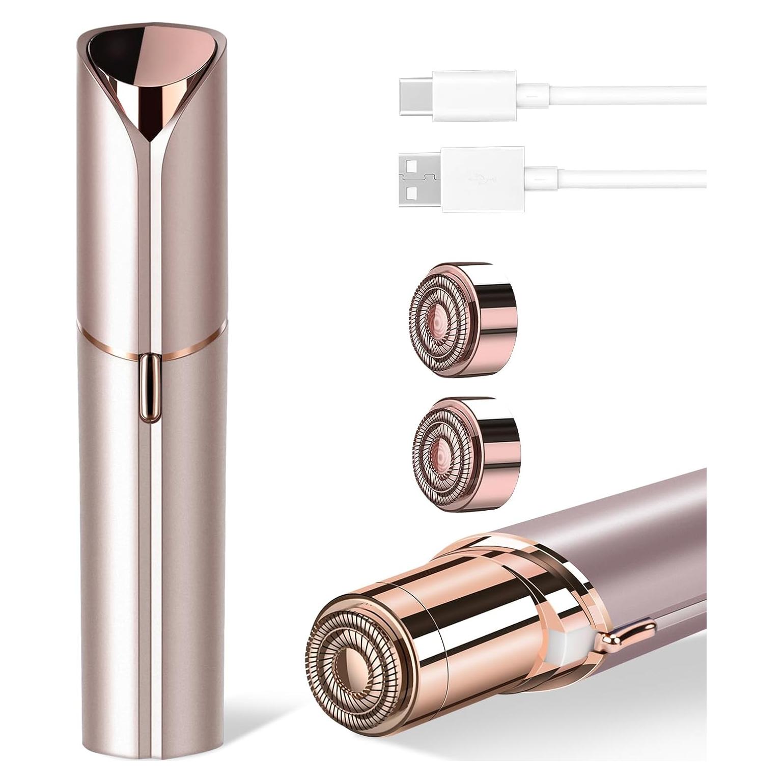 Epilador Facial Indoloro HongTian Oro Champán Recargable