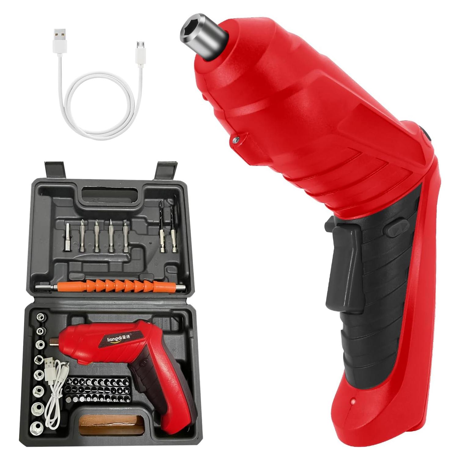 Destornillador Eléctrico Recargable SENXINGYAN 3.6V con 47 Accesorios