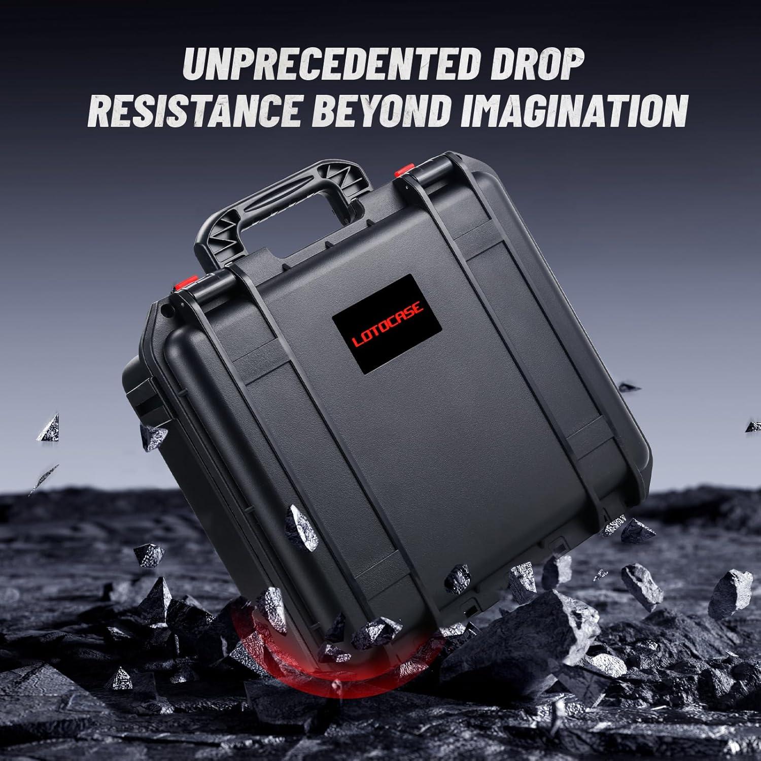 Case for Milwaukee M12 Impact Driver & Drill Set - Waterproof Tool Box with Removable Modules for Milwaukee Fuel Tools Combo Kit, Tool Bag for Hammer Drill/Impact Driver/Battery/Charger (Case Only)