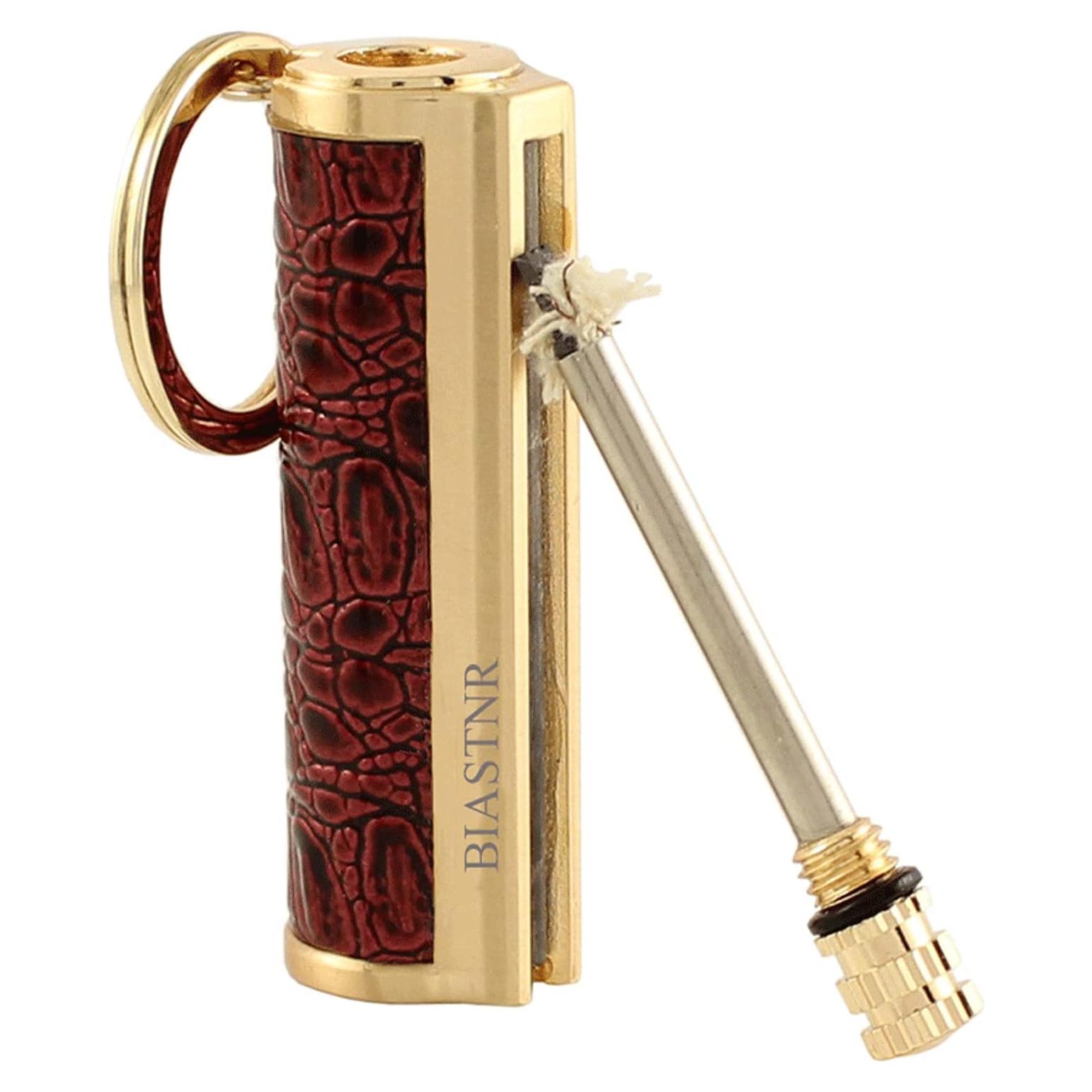 Encendedor de fósforo permanente BIASTNR, llavero de metal 6.5x1.8cm