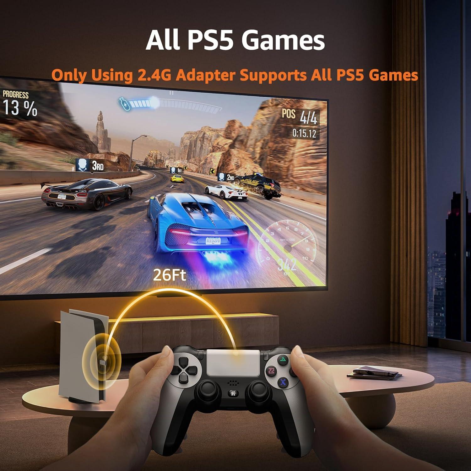 Controlador IWGAME Inalámbrico para PS-5 y PC - Turbo Ajustable