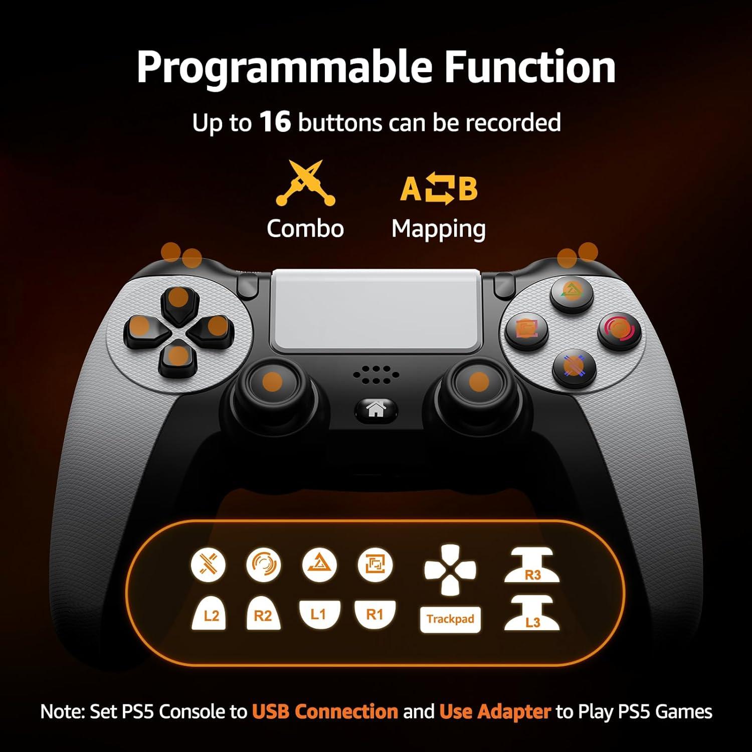Controlador IWGAME Inalámbrico para PS-5 y PC - Turbo Ajustable