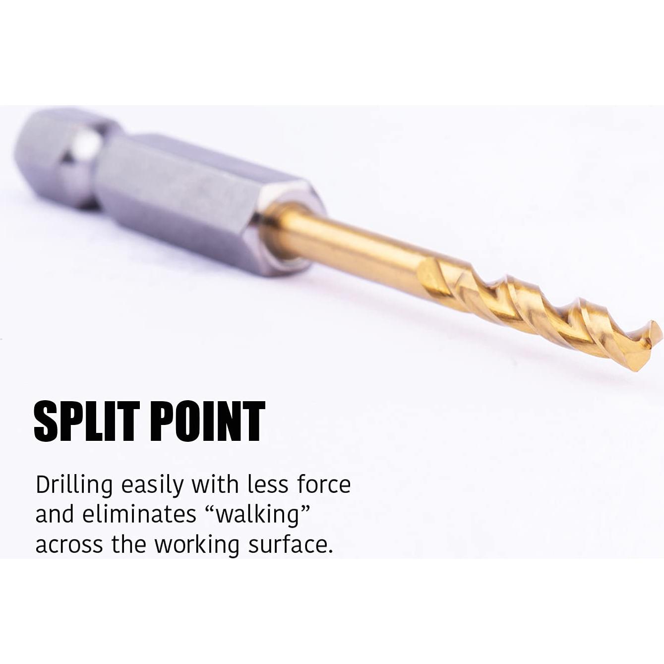 Brocas HSS de Titanio 1.59mm Hexagonal 12 PCS Jefe Hex