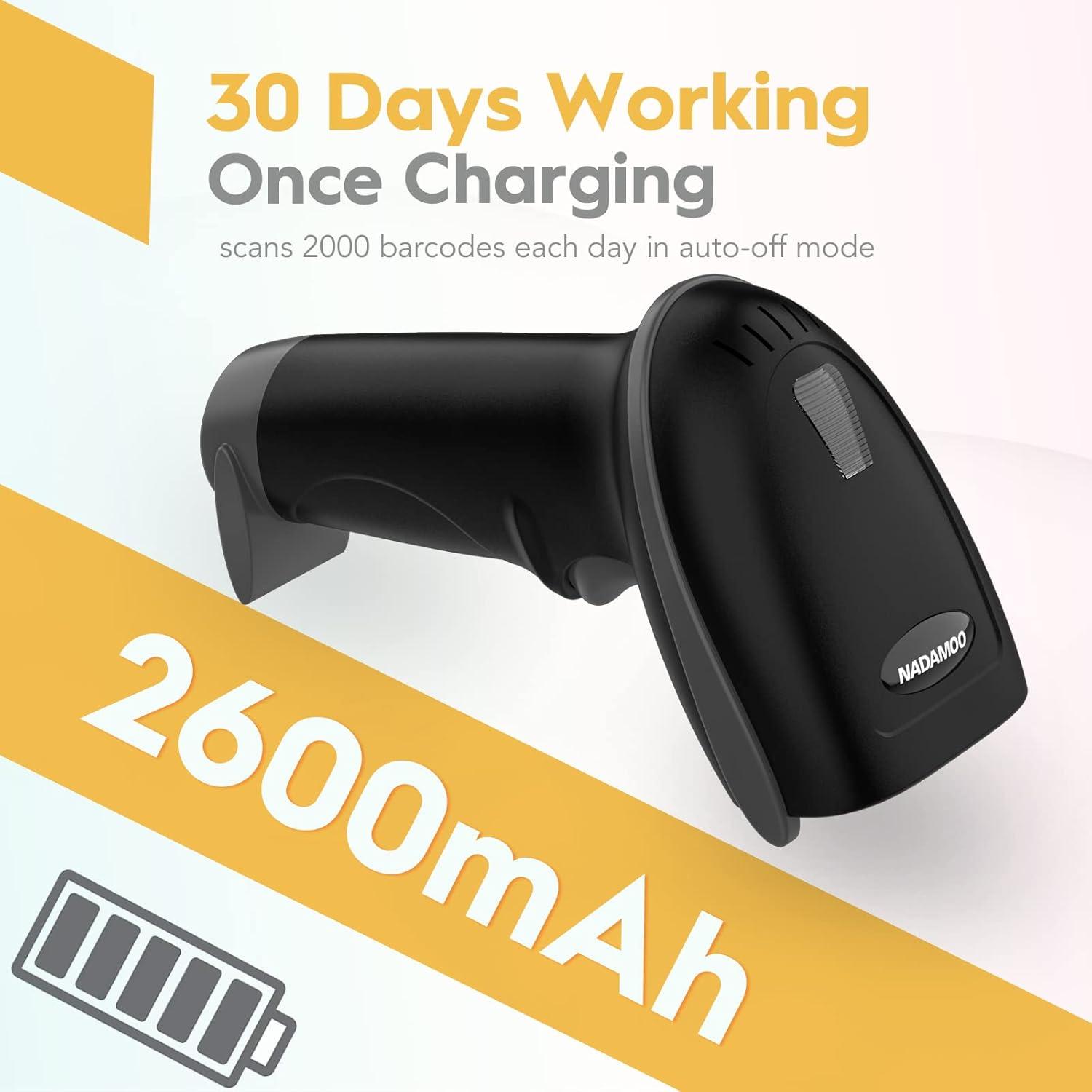 Escáner de Código de Barras Inalámbrico NADAMOO 100m USB