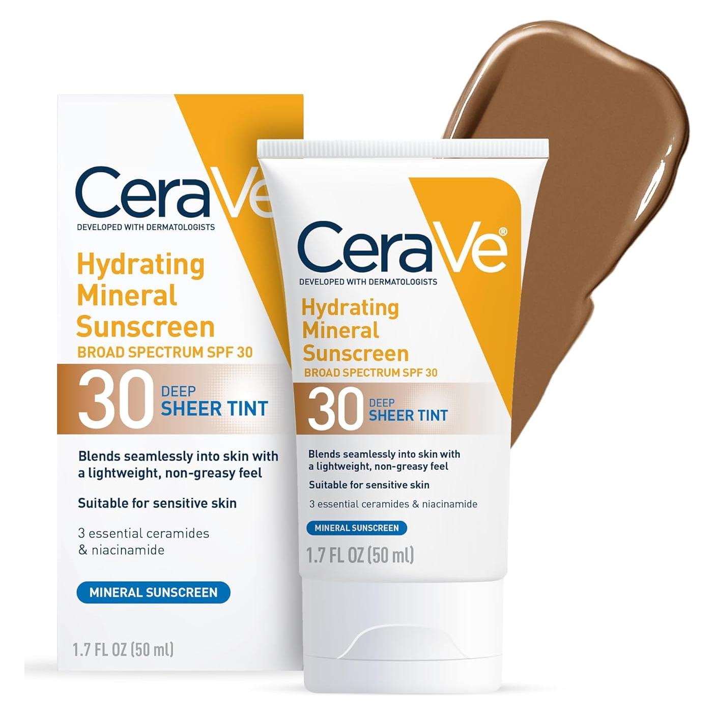 CeraVe Protector Solar Mineral Hidratante SPF 30 Tono Transparente 48g