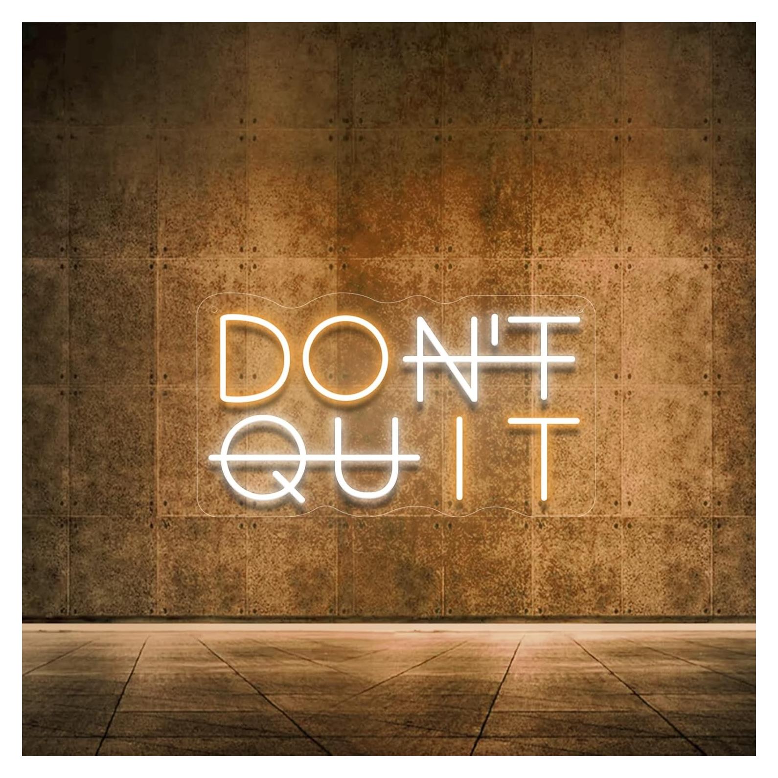 Letrero Neon No Te Rindas YIKBIK 23x40 cm USB Ajustable