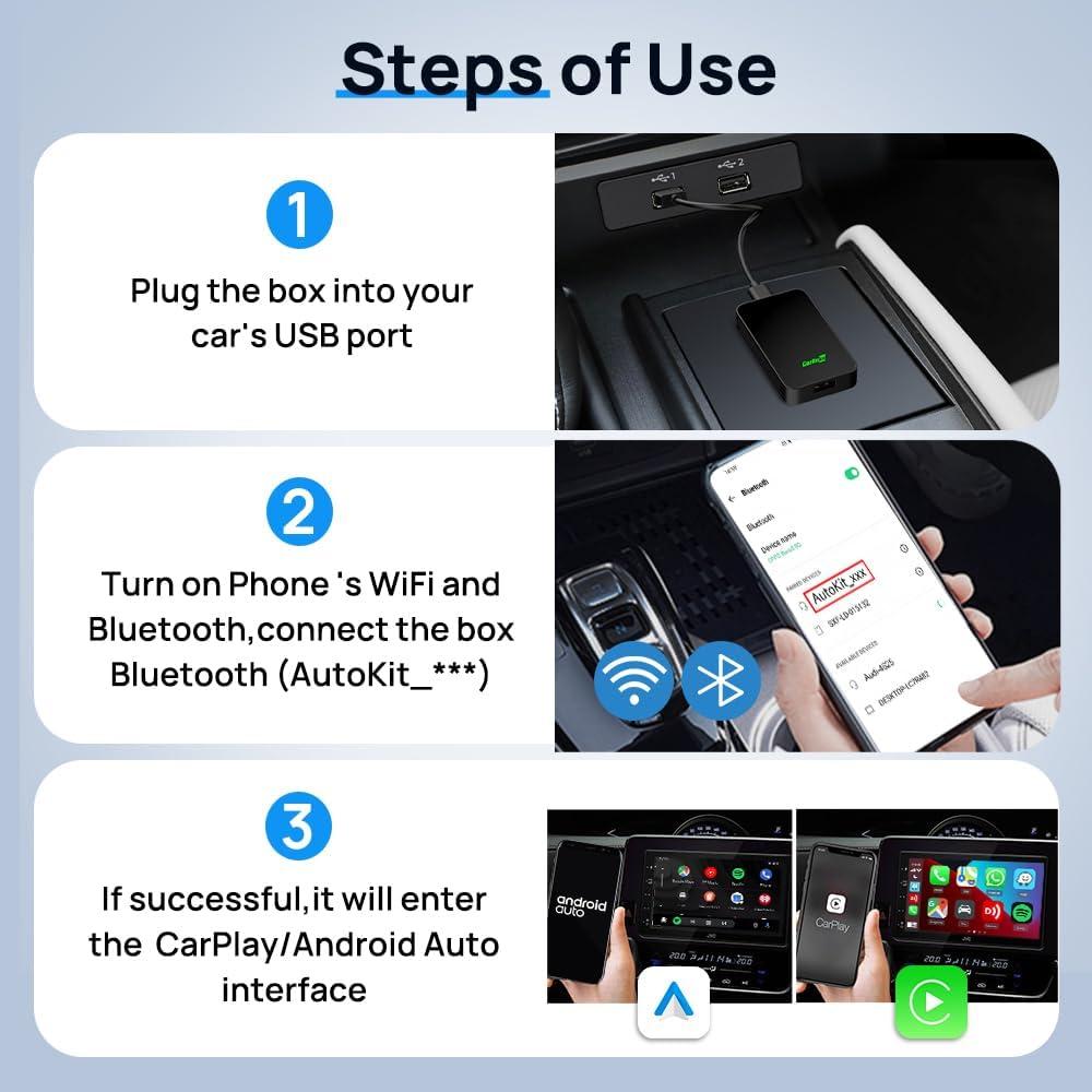 Adaptador Inalámbrico CarlinKit 5.0 para CarPlay/Android Auto