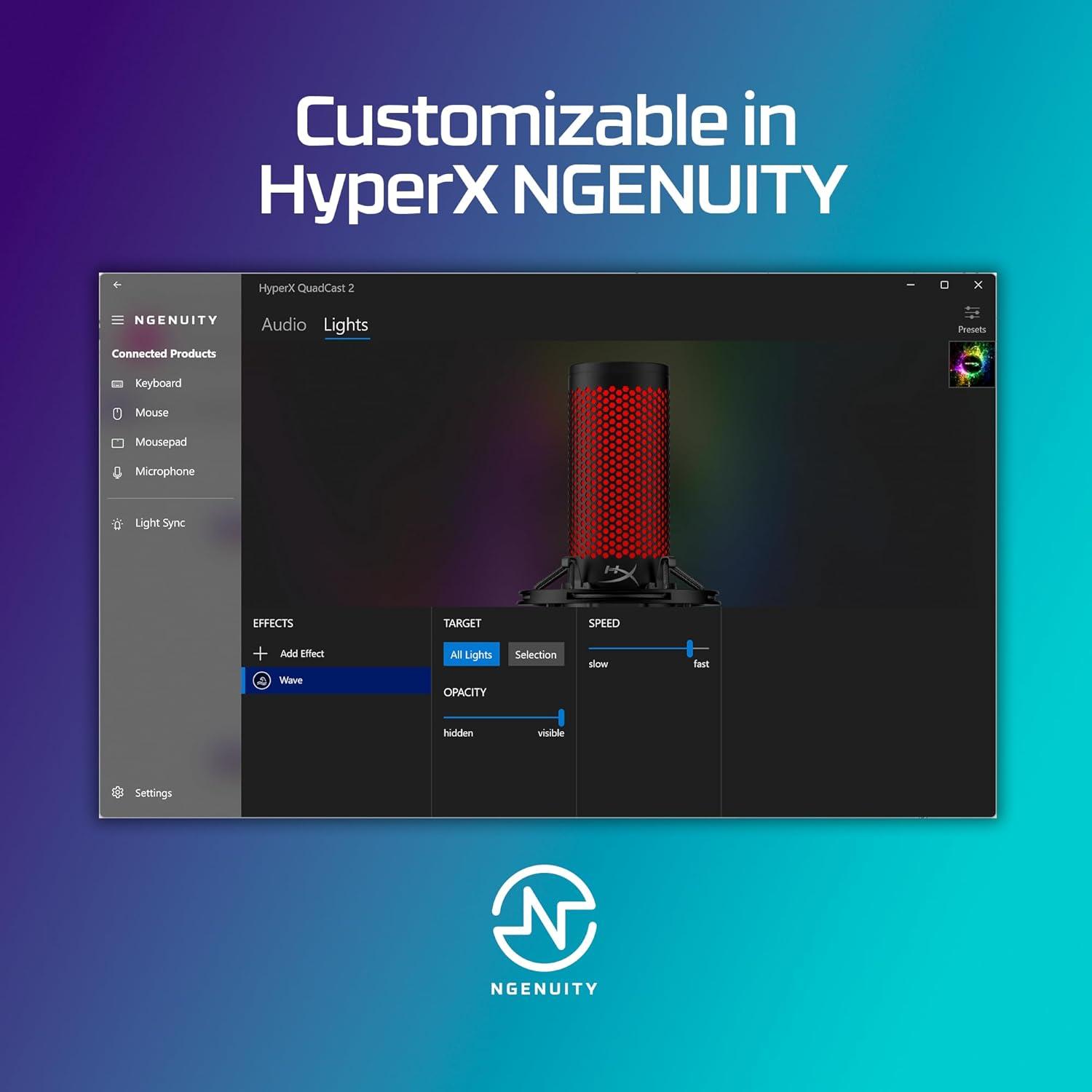 HyperX QuadCast 2 - Micrófono USB para Streaming y Podcasting