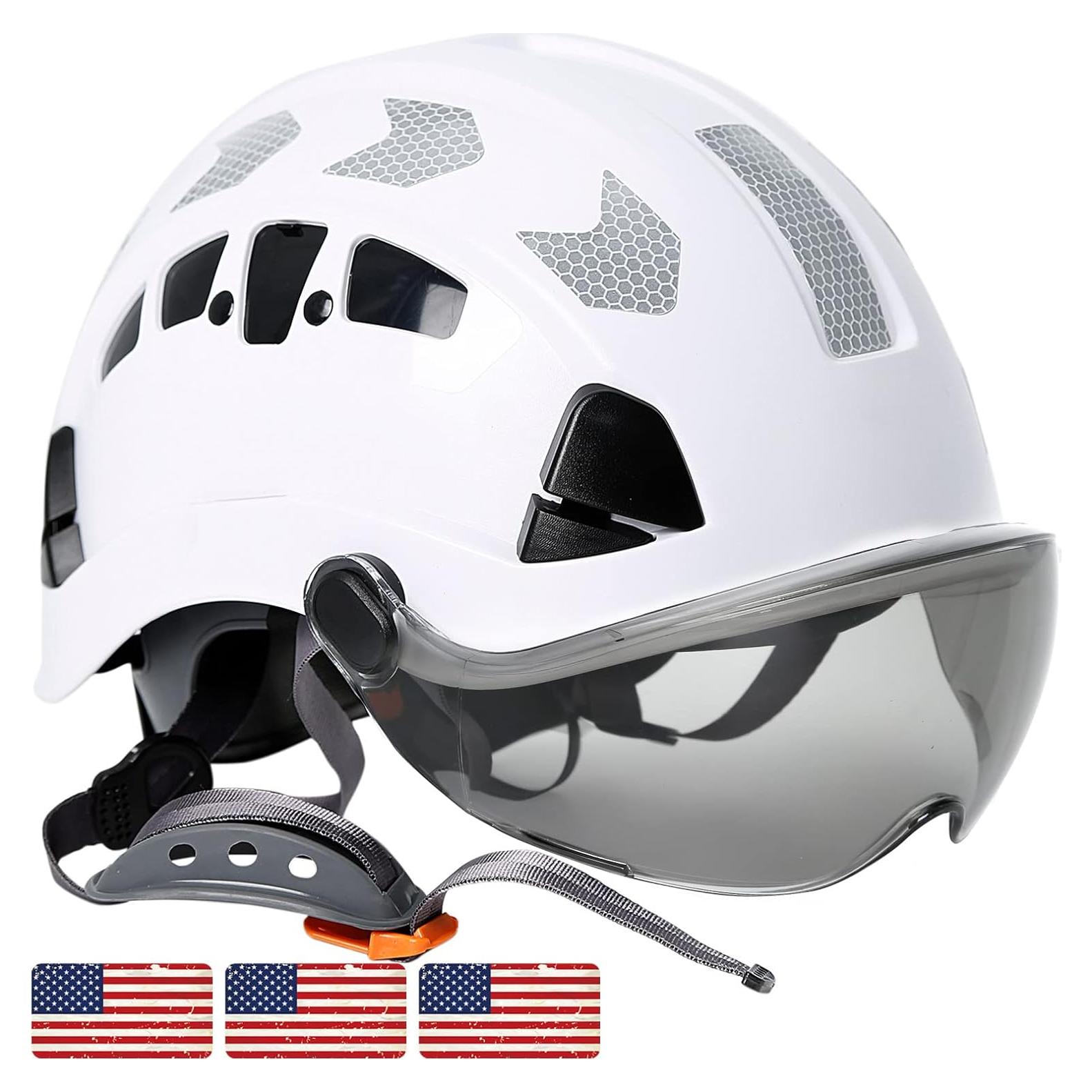 Casco de Construcción Aolamegs Blanco con Visera Ventilada