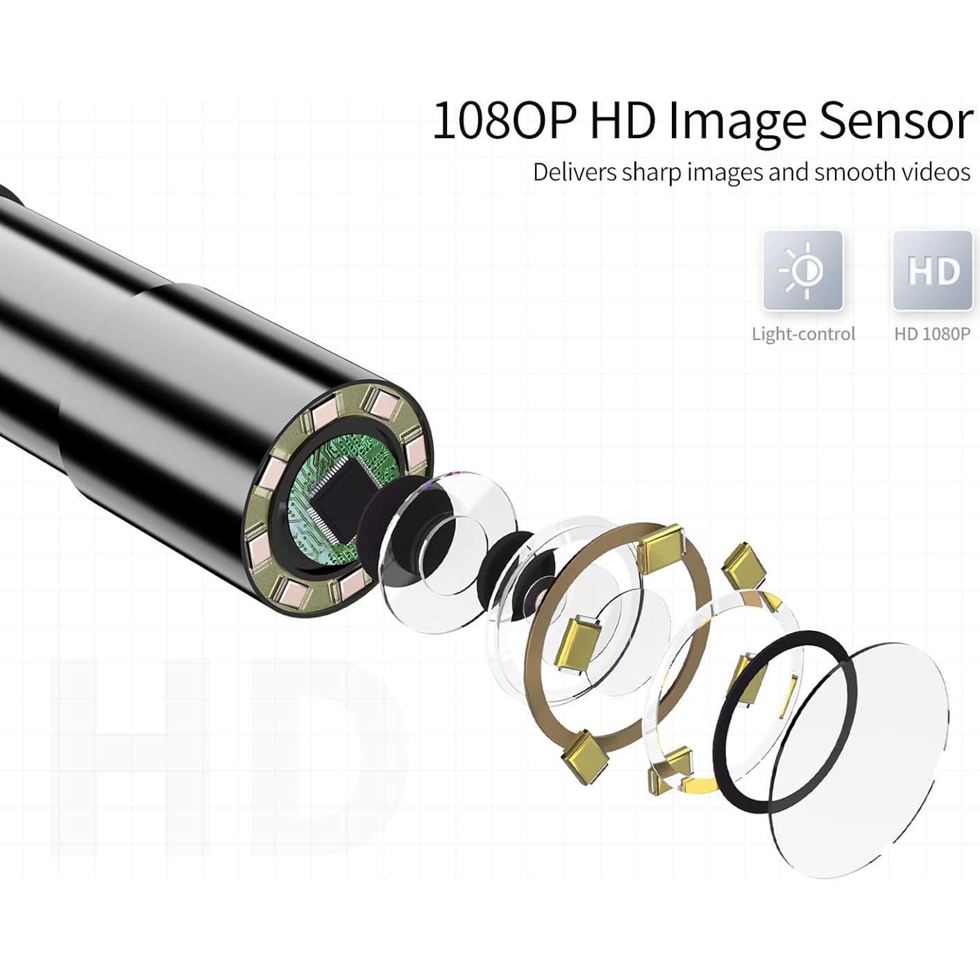 Cámara de Endoscopio 1080P HD EFUTONPRO 1.98m IP67