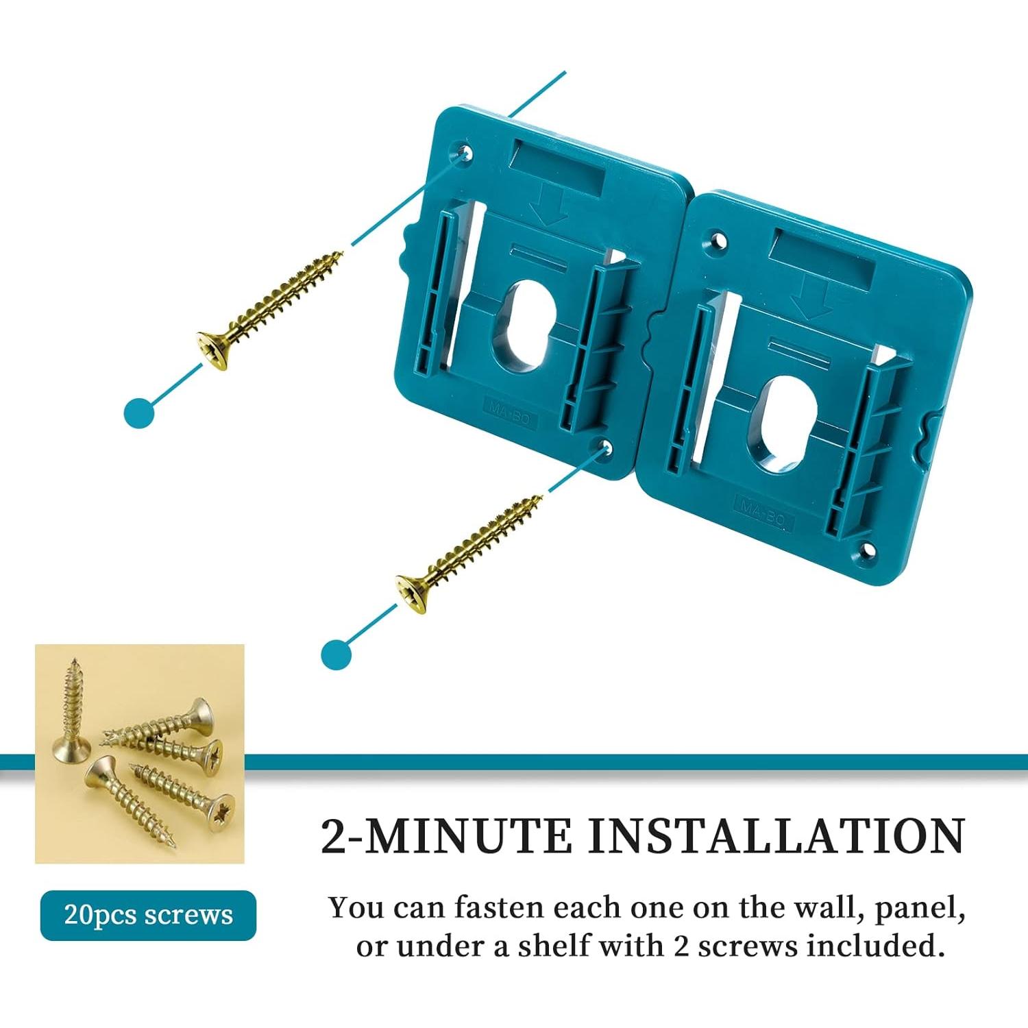 Soporte de Batería Makita 18V Montaje en Pared - Paquete de 10
