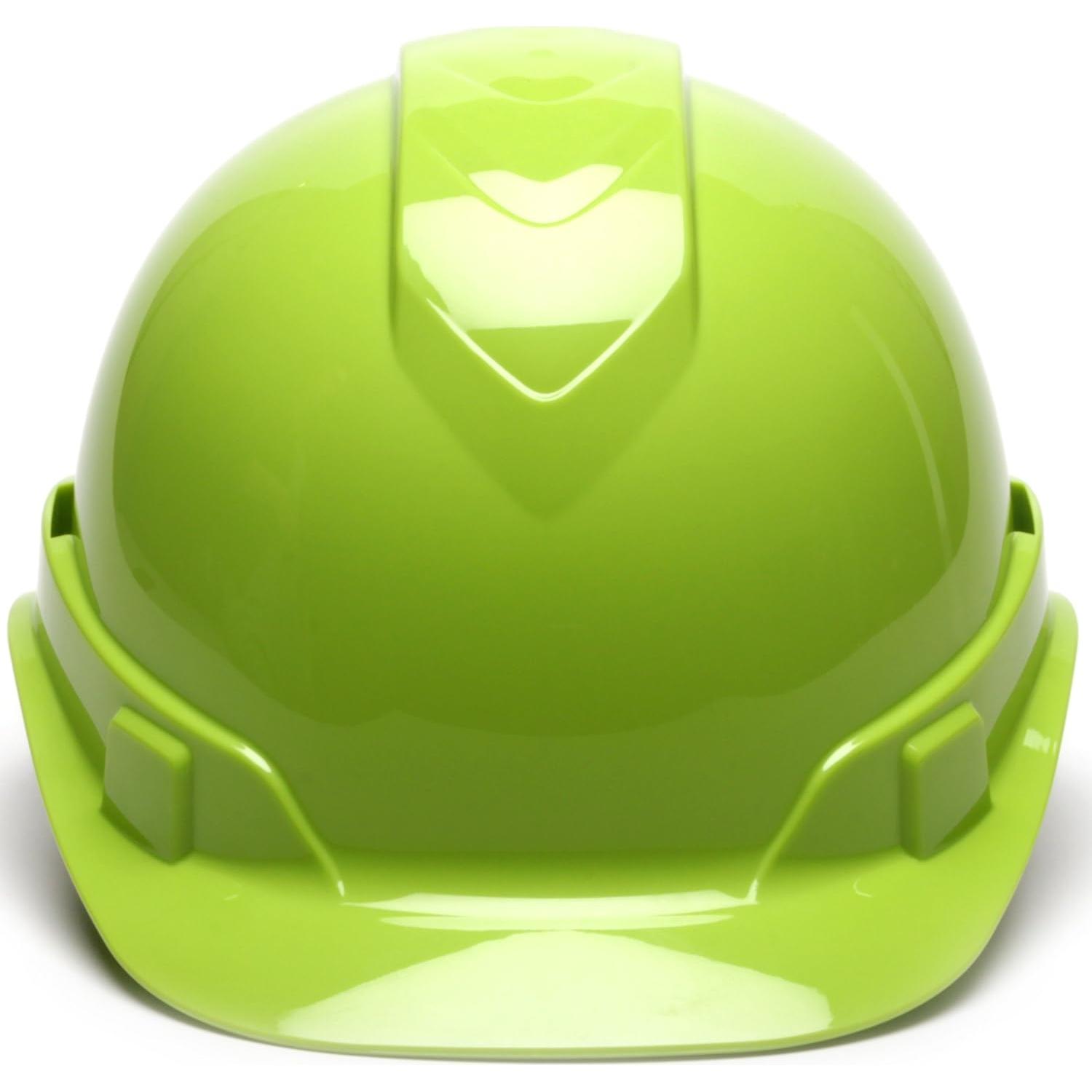 Casco duro Pyramex HP44131V verde alto visible
