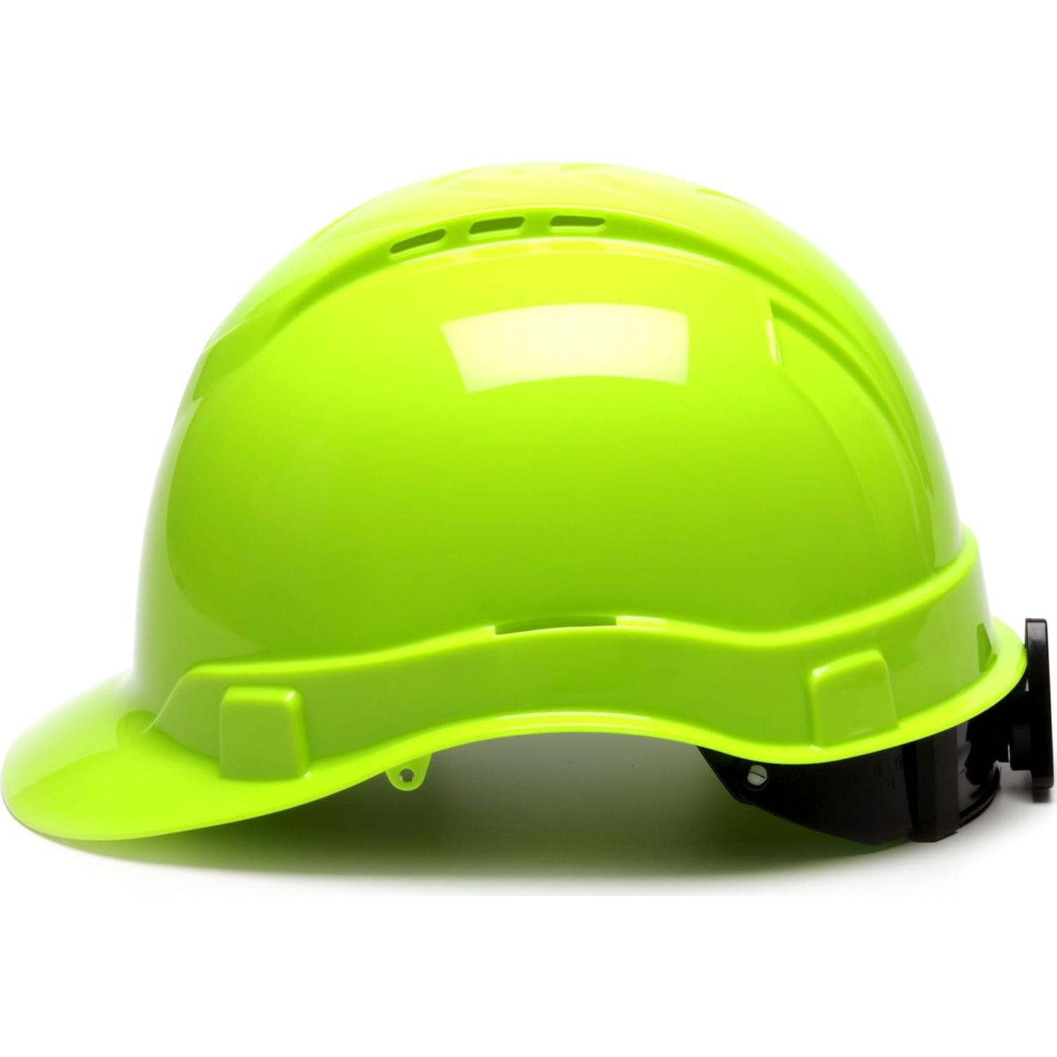 Casco duro Pyramex HP44131V verde alto visible