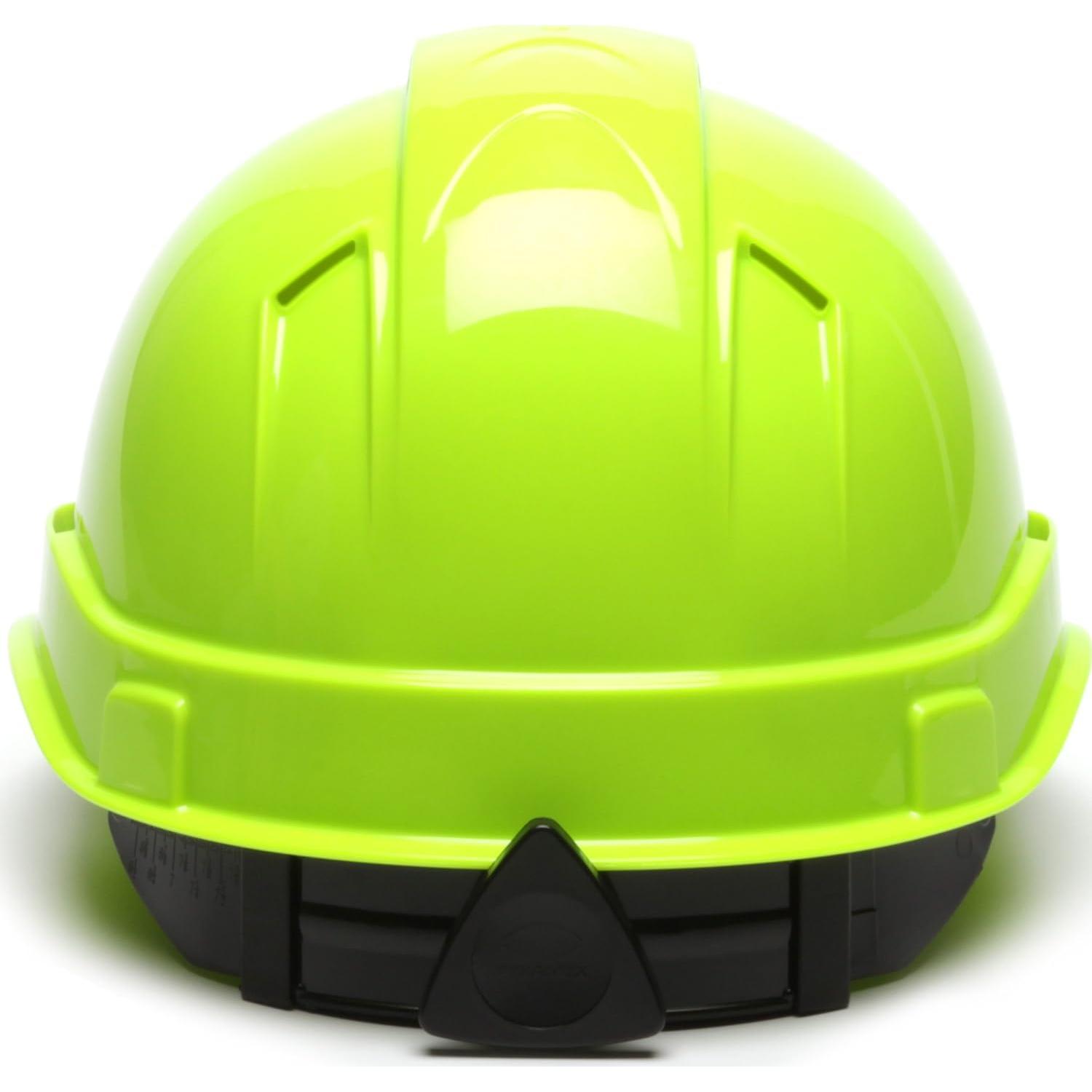 Casco duro Pyramex HP44131V verde alto visible