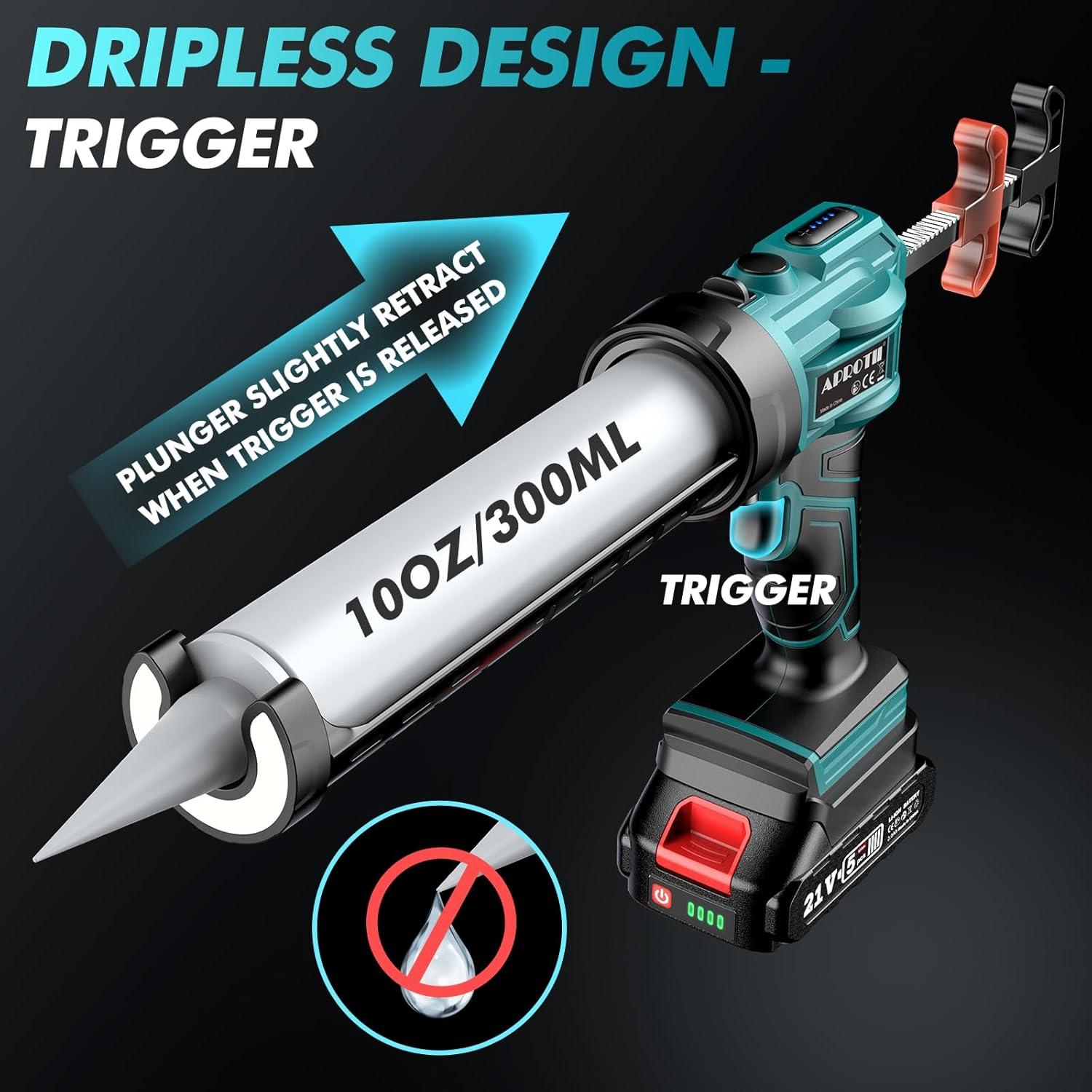 Pistola de Calafateo Eléctrica APROTII 10 oz Inalámbrica