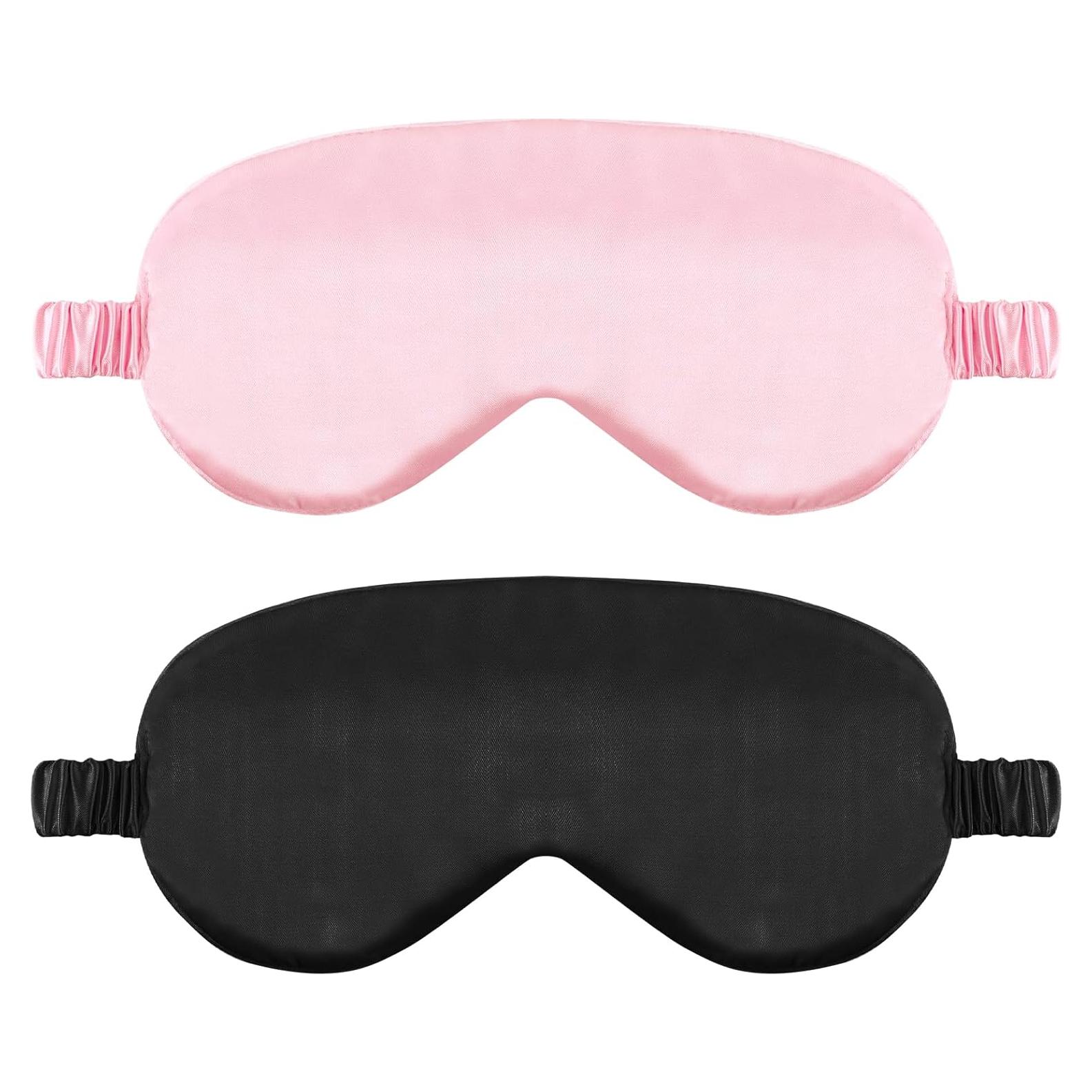 Paquete de 2 Máscaras de Sueño de Seda WY LIGHTING LEVEL