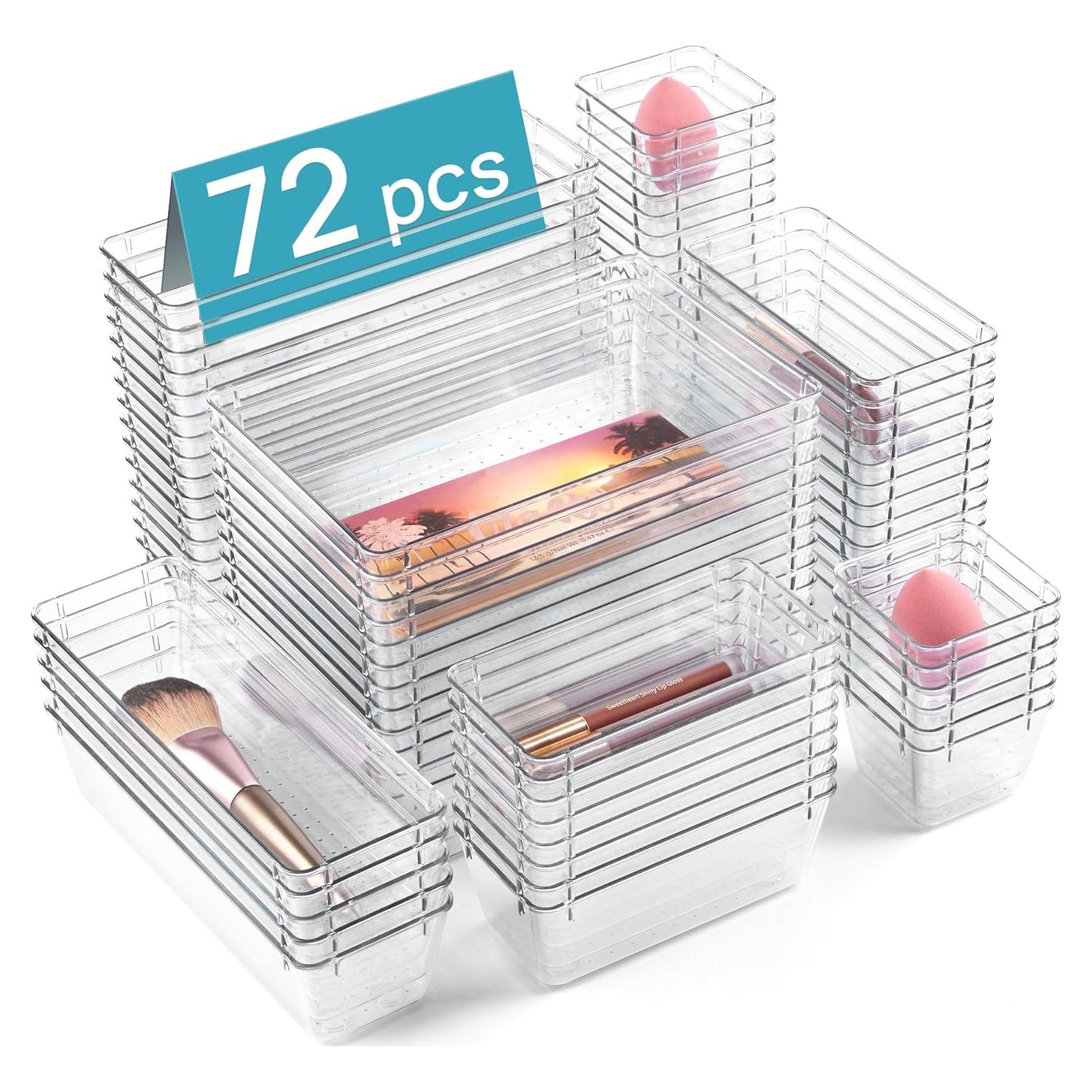 Juego de Organizadores de Cajones Vtopmart 72 Piezas Plástico