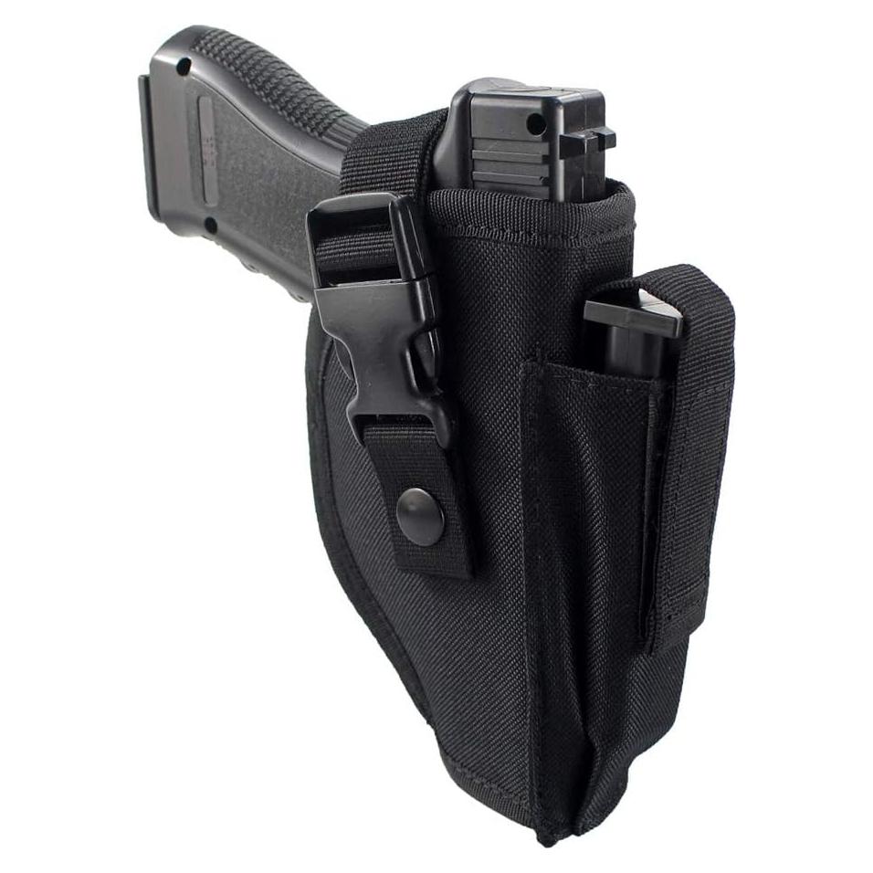 Funda táctica Depring para cinturón con pouch cargador negro