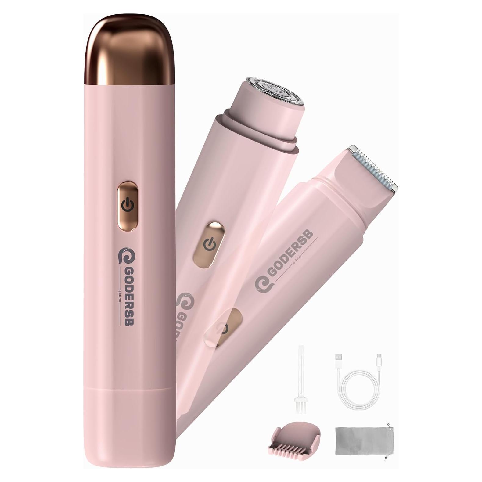 Recortadora de Bikini Eléctrica GODERSB Rosa Impermeable USB