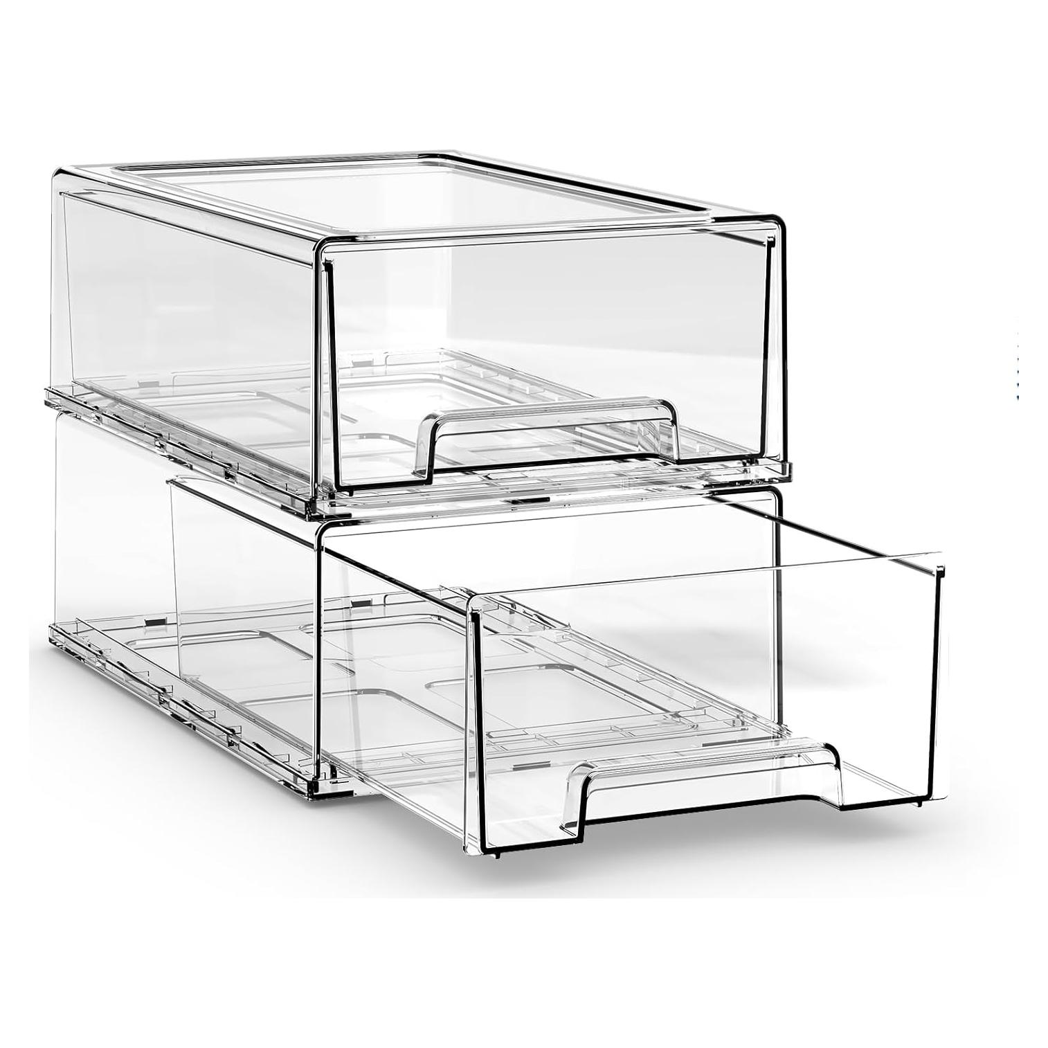 Cajones de Almacenamiento Apilables ORGIDOL 2 Paquete 32x21 cm