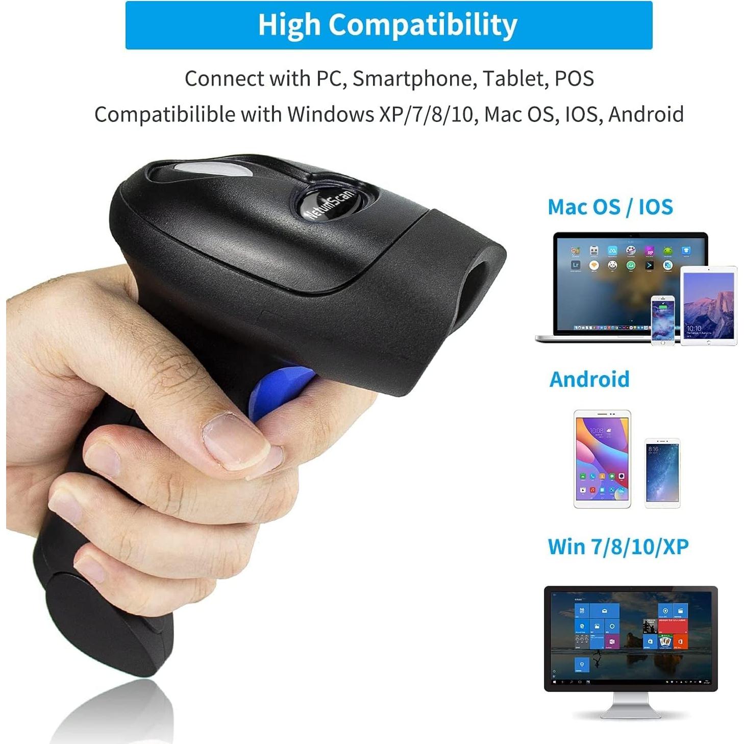 Escáner de Código de Barras 1D NetumScan Bluetooth Inalámbrico