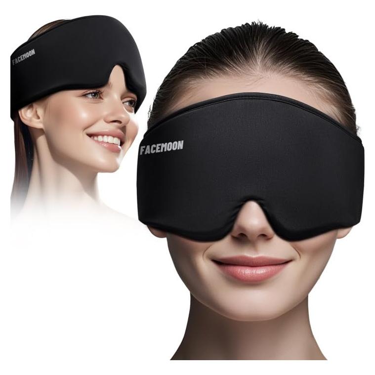 Máscara de Gel Frío para Ojos FACEMOON - Alivio Ojeras y Migrañas