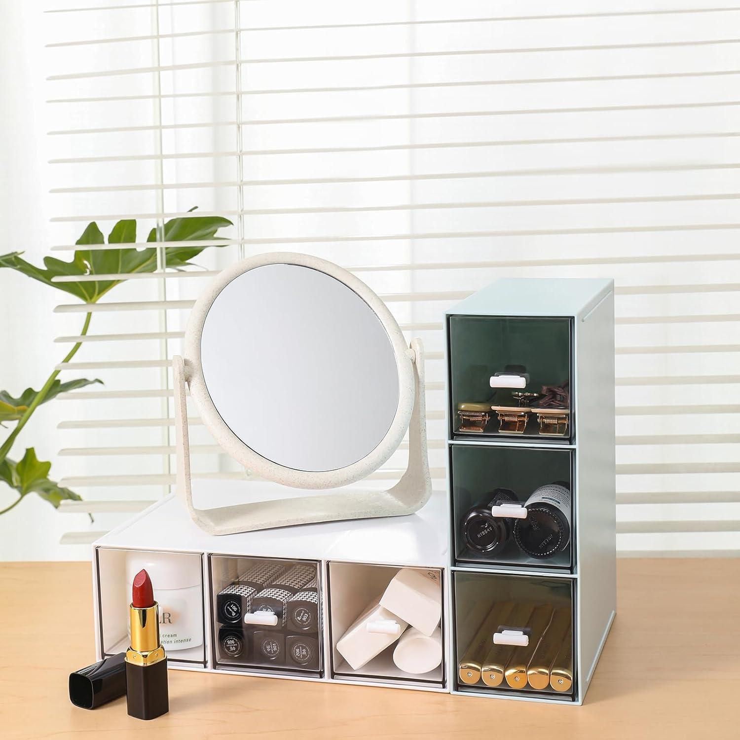 Organizador de Plástico 3 Cajones MILULUGO - Azul para Cosméticos