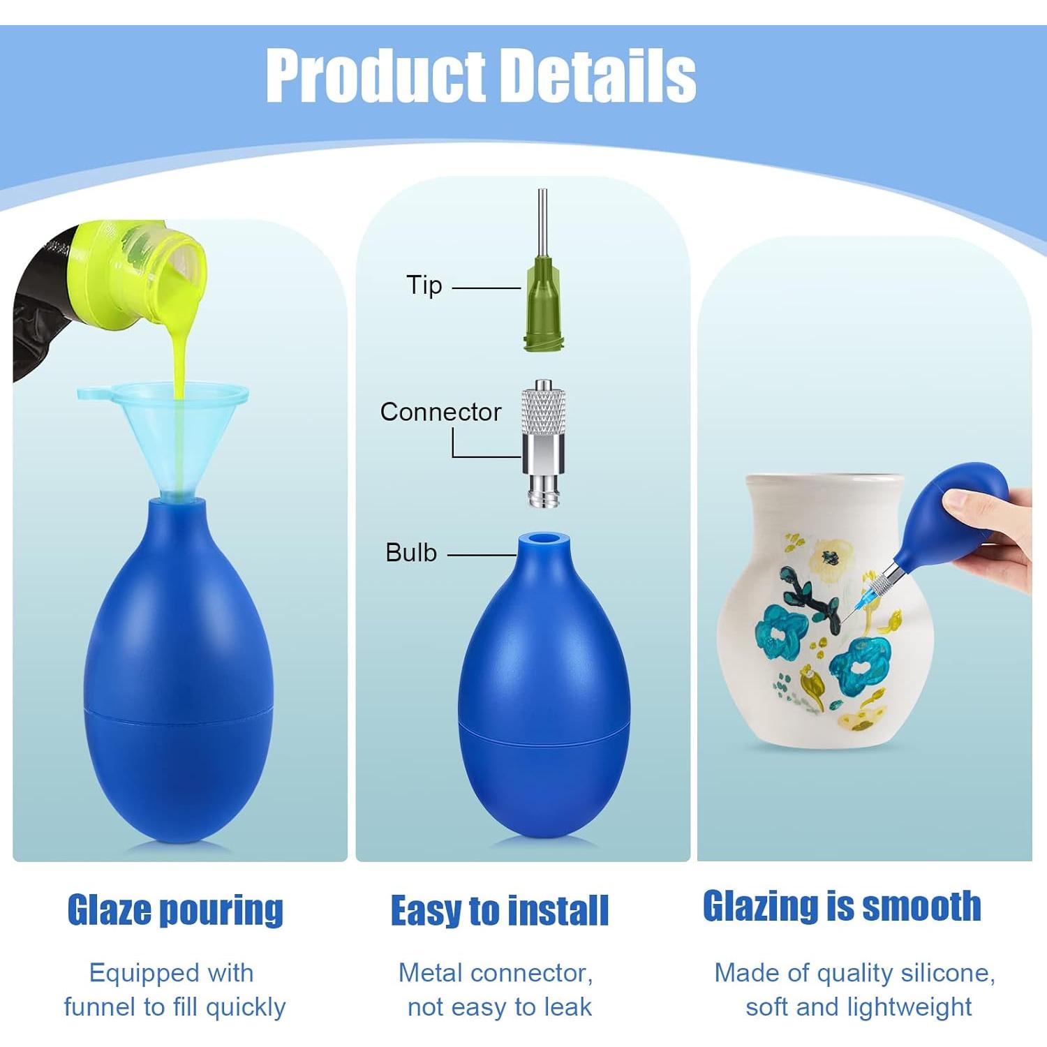 Juego de Aplicadores de Precisión Frienda para Cerámica Azul