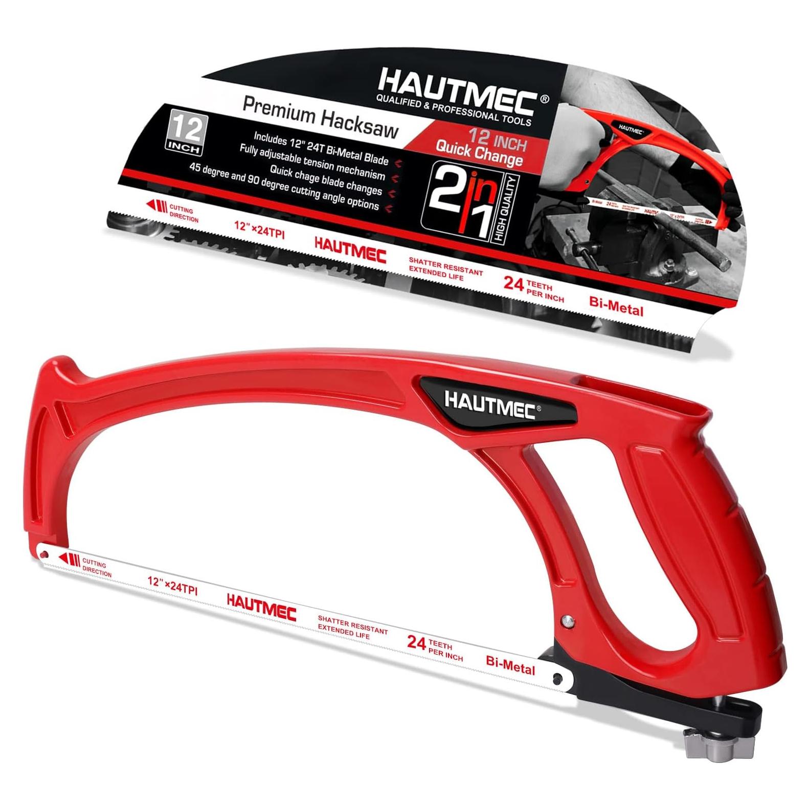 Sierra de Arco Ajustable HAUTMEC 30.48 cm HSS 24 TPI Profesional