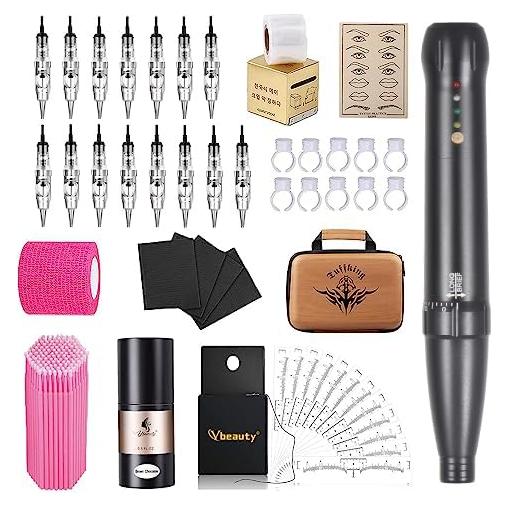 Kit de Máquina de Tatuaje YBEAUTY para Cejas y Labios 15 Agujas