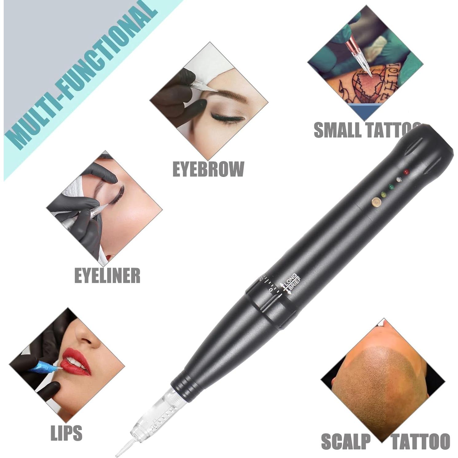 Kit de Máquina de Tatuaje YBEAUTY para Cejas y Labios 15 Agujas