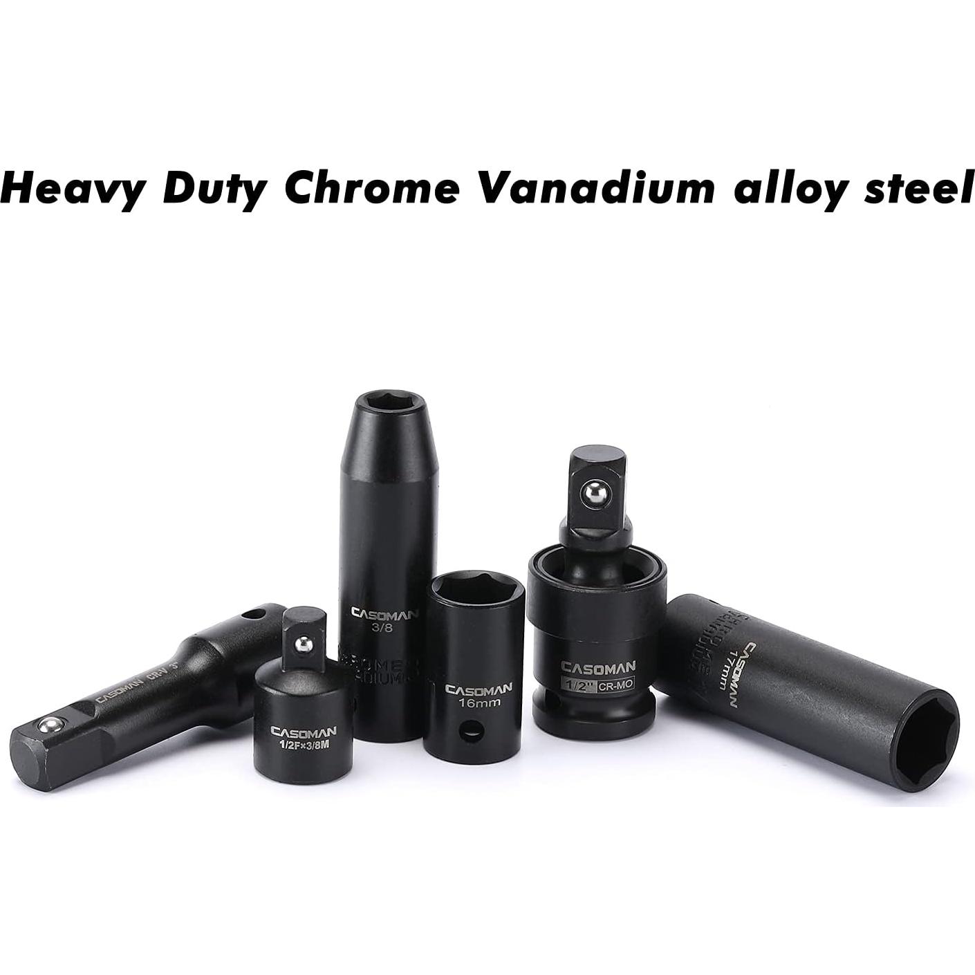 Juego Maestro de 70 Piezas Enchufes de Impacto 1/2" CASOMAN