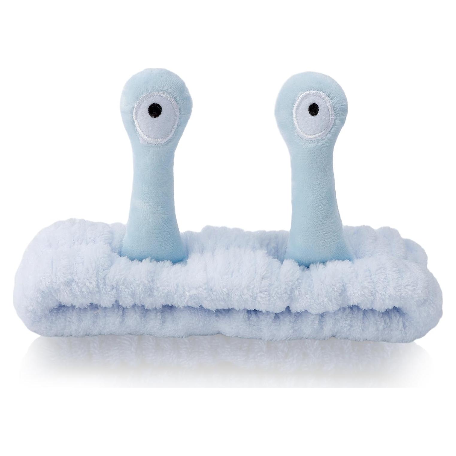 Cinta para la cabeza SuPoo Caracol Azul Microfibra Suave