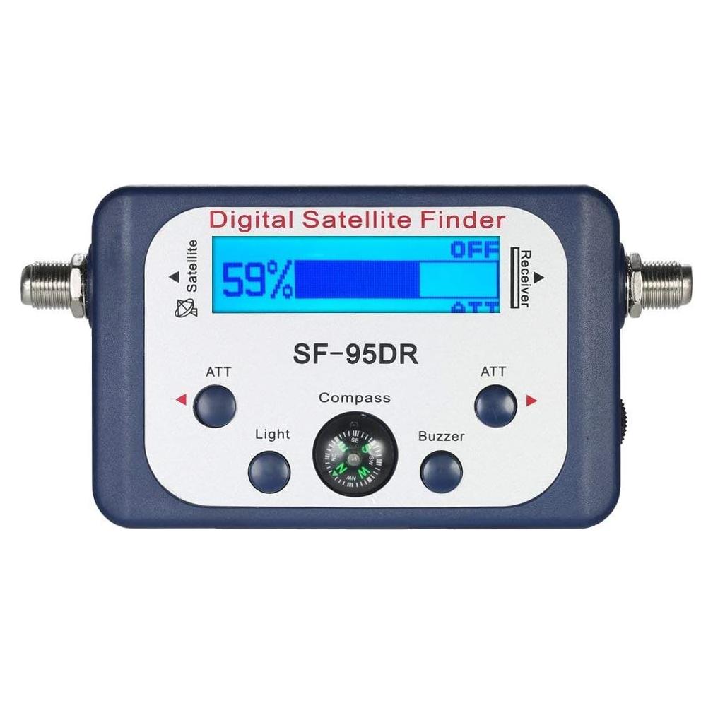 Medidor Digital de Señal Satelital AGPtek con Brújula - Azul