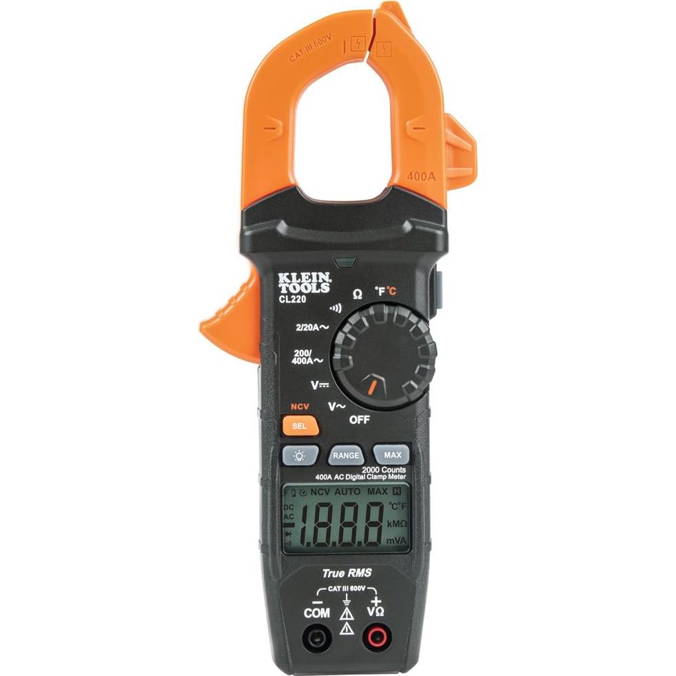 Medidor de Pinza Klein Tools CL220 400A CA TRMS Temperatura