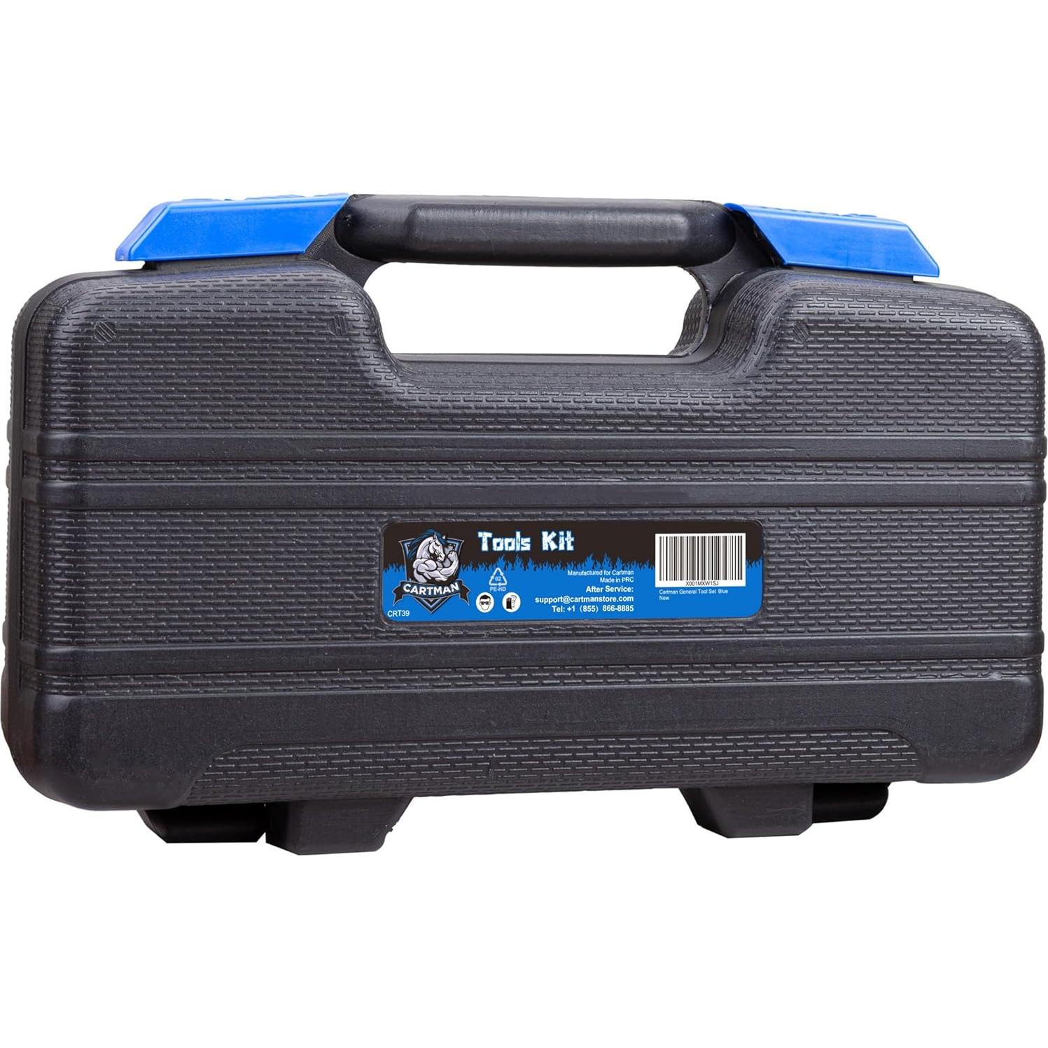 Kit de Herramientas Manuales CARTMAN 39 Piezas con Caja Azul