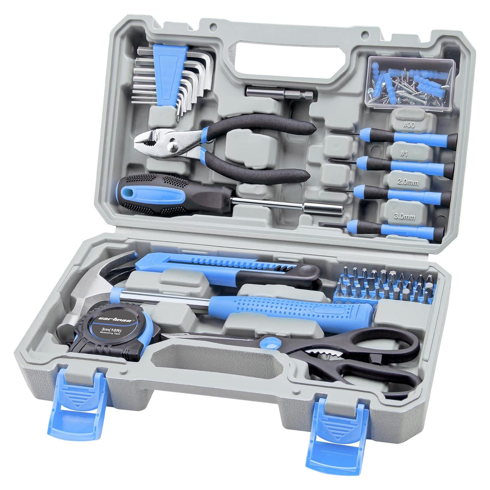 Kit de Herramientas Manuales CARTMAN 126 Piezas con Estuche Azul