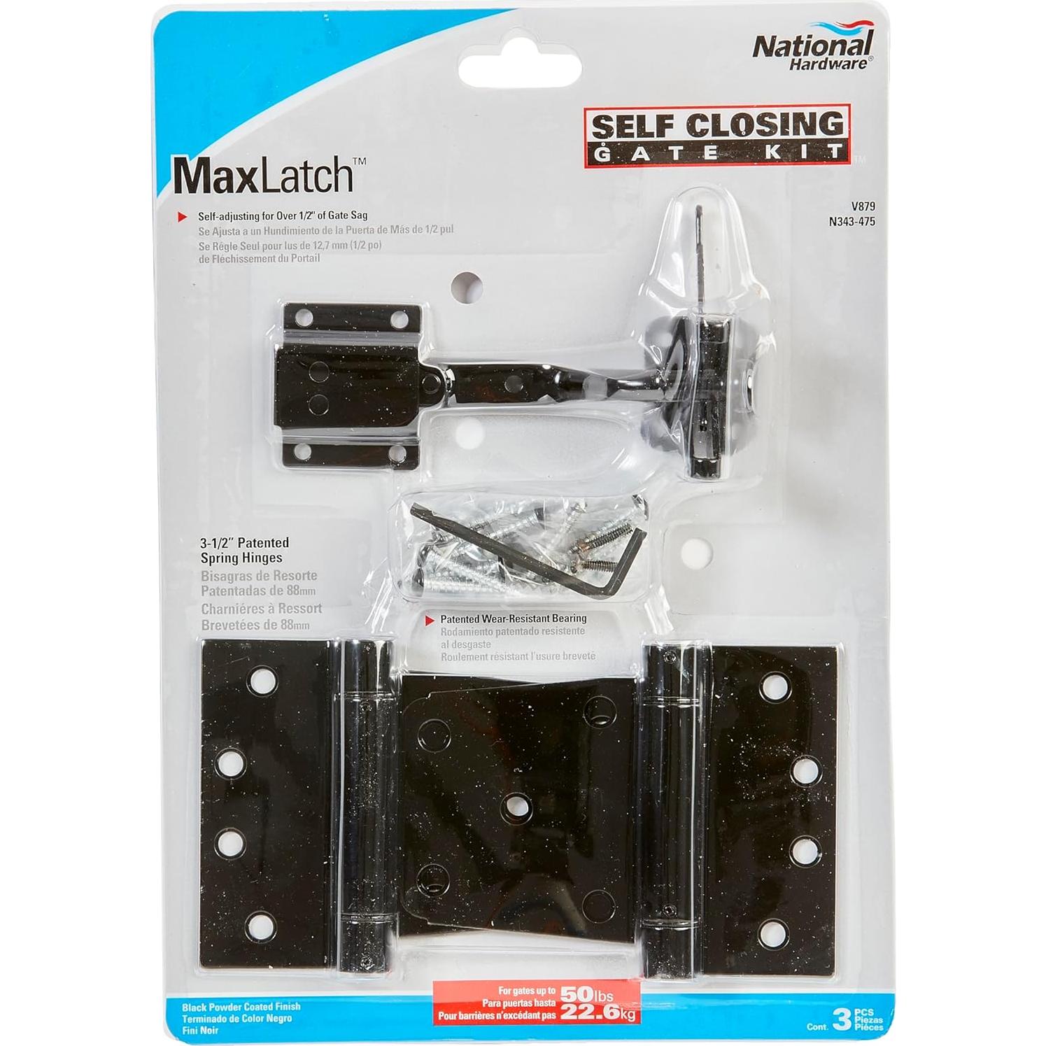 Kit de Cierre Automático National Hardware N343-475, Negro