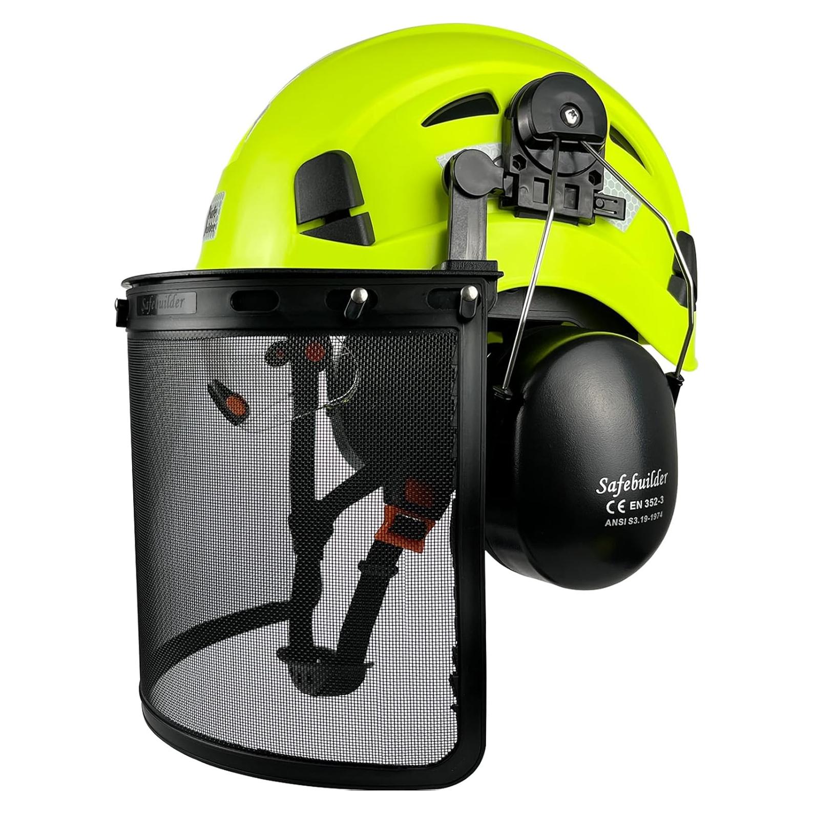 Casco de Seguridad Forestal SAFEBUILDER CR08+V+RMS Verde