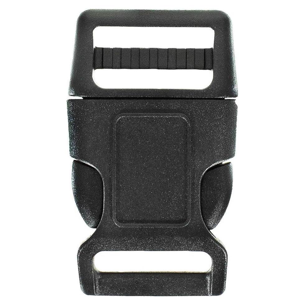 Hebilla Contorneada Negra Paracord Planet 2.54 cm Paquete de 10