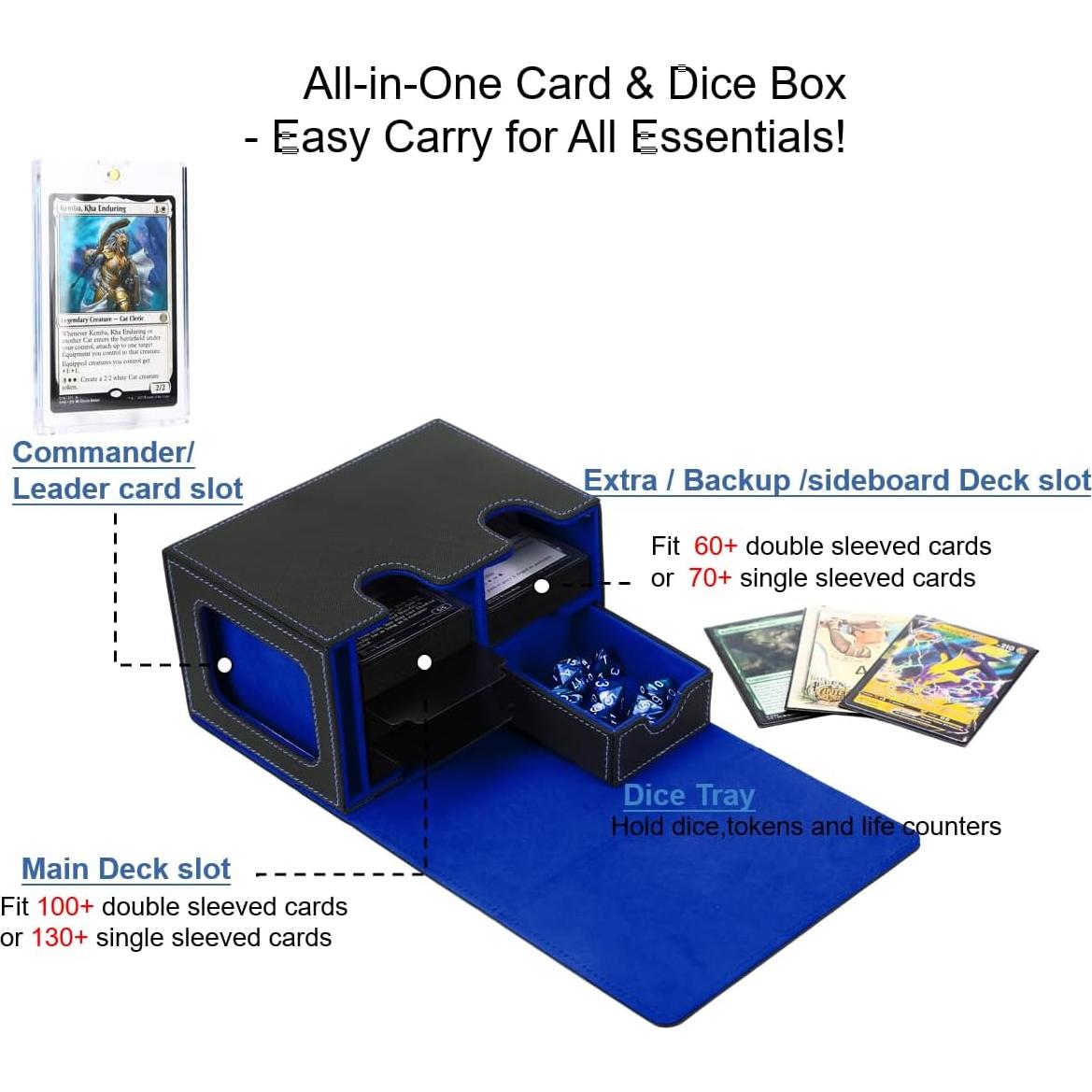 Caja de Deck Venssu para Commander con Soporte y Divisores