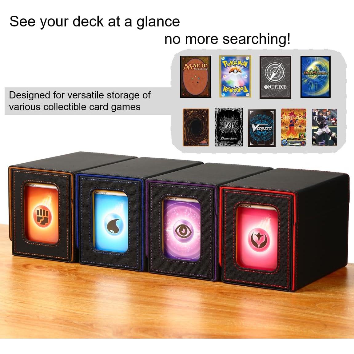 Caja de Deck Venssu para Commander con Soporte y Divisores