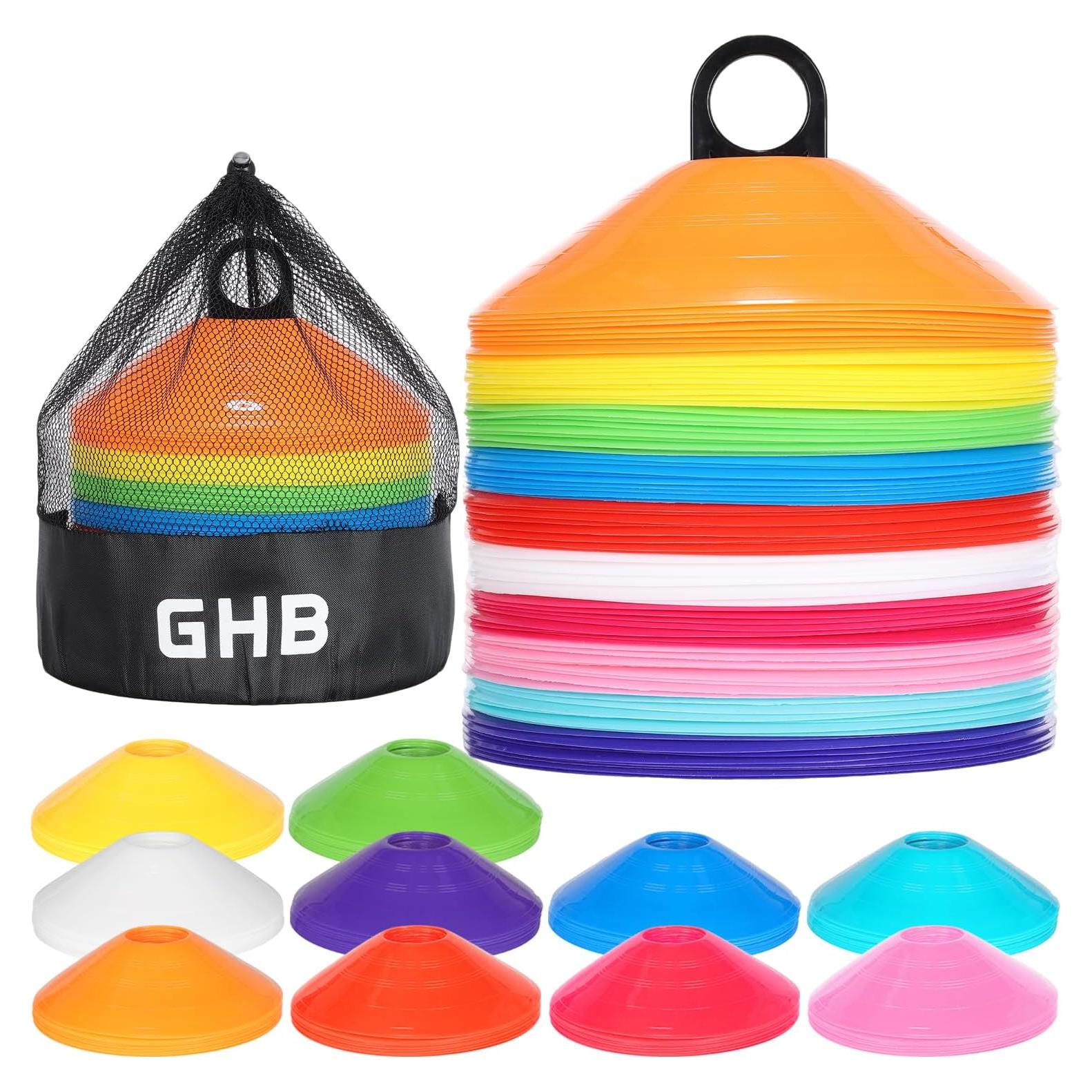 Conos de Fútbol GHB 50/100 Unidades Entrenamiento Agilidad