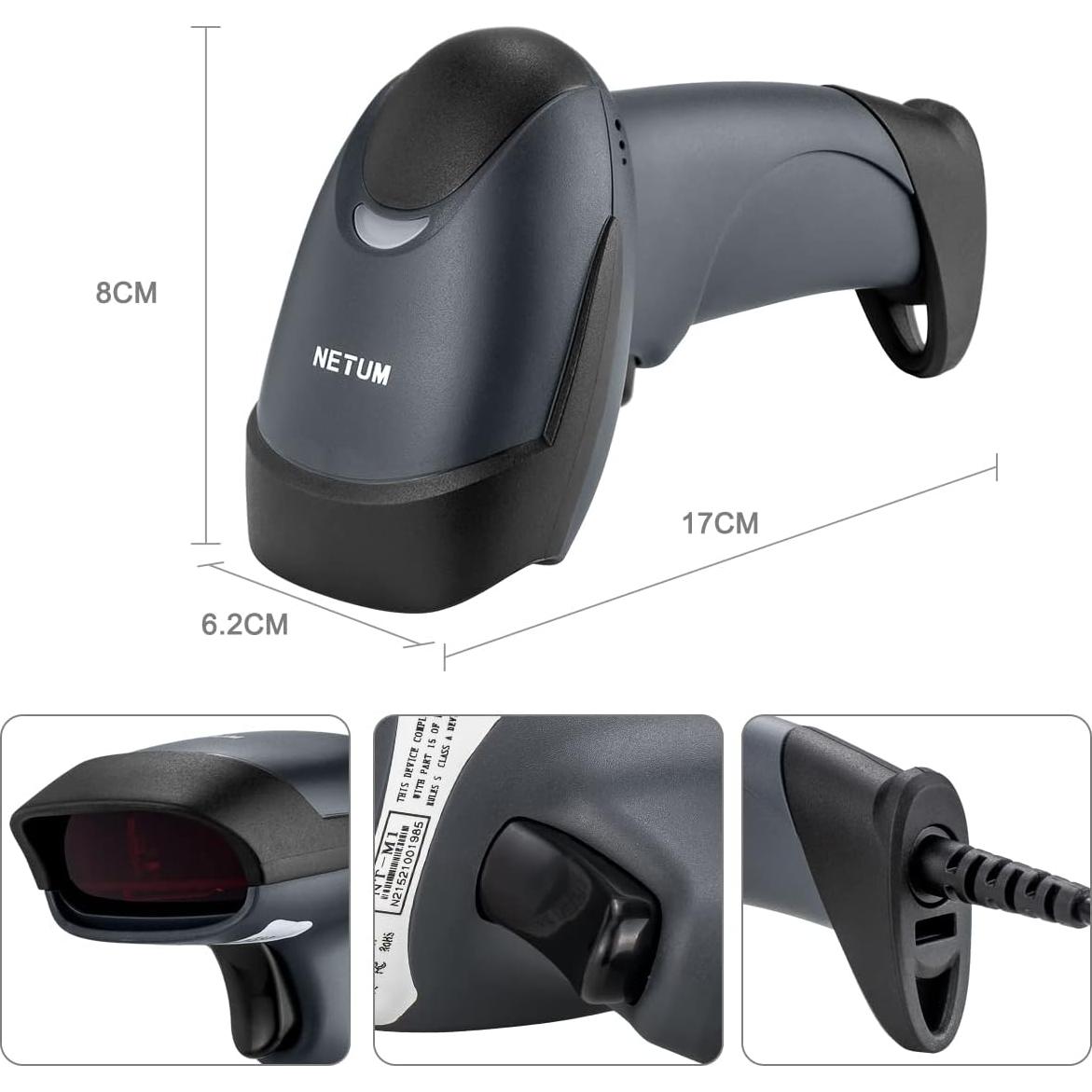 Escáner de Código de Barras NETUM NT-M1 USB 1D de Mano