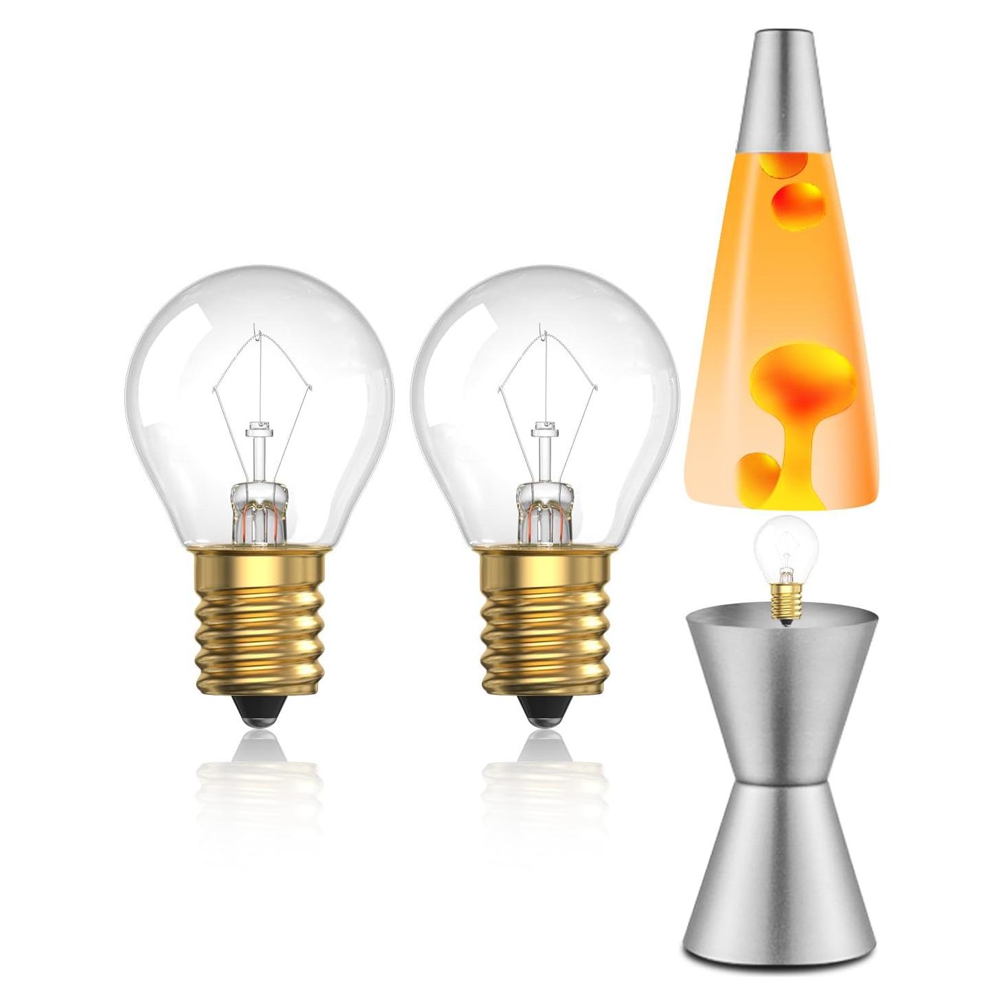 Bombilla de Lava E17 Lusta 25W Regulable 14.5" 2 Piezas