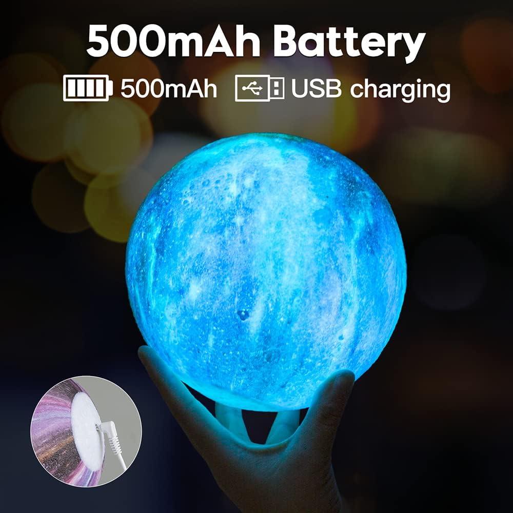 Lámpara de Luna BRIGHTWORLD 3D LED 16 Colores Control Remoto