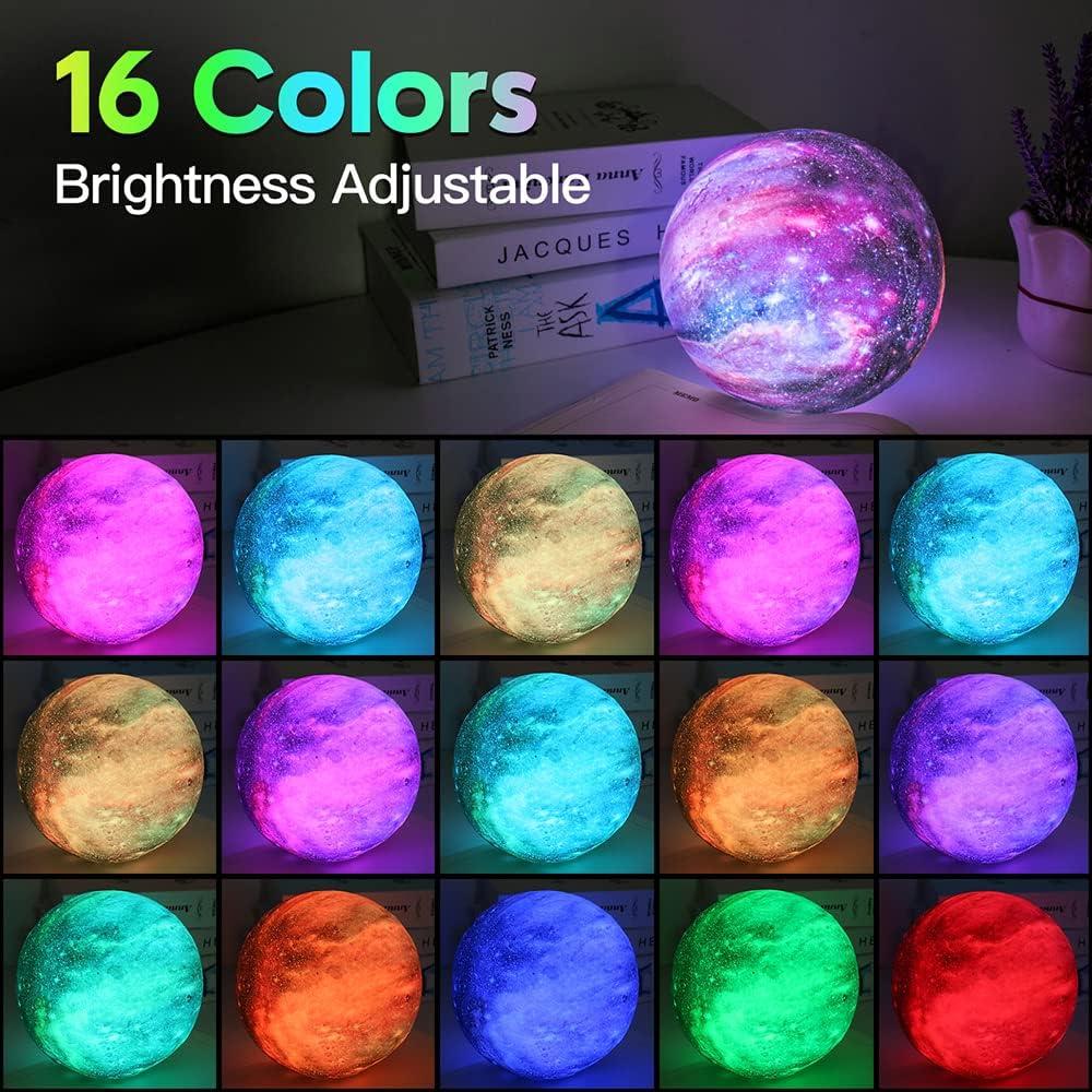 Lámpara de Luna BRIGHTWORLD 3D LED 16 Colores Control Remoto