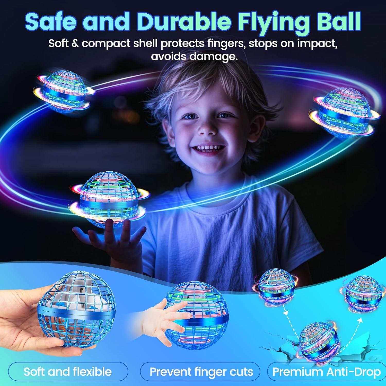 Bola Orbital Voladora NWLAEWR Azul Brillante LED 360°